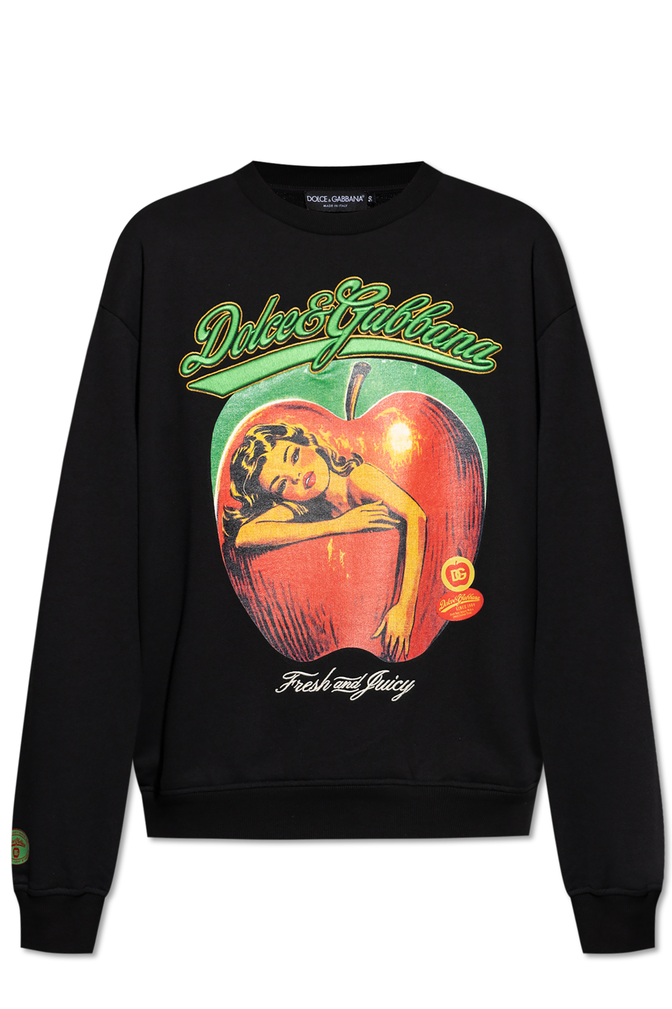 Dolce & Gabbana Bluza Z Logo, Mężczyźni, Czarny