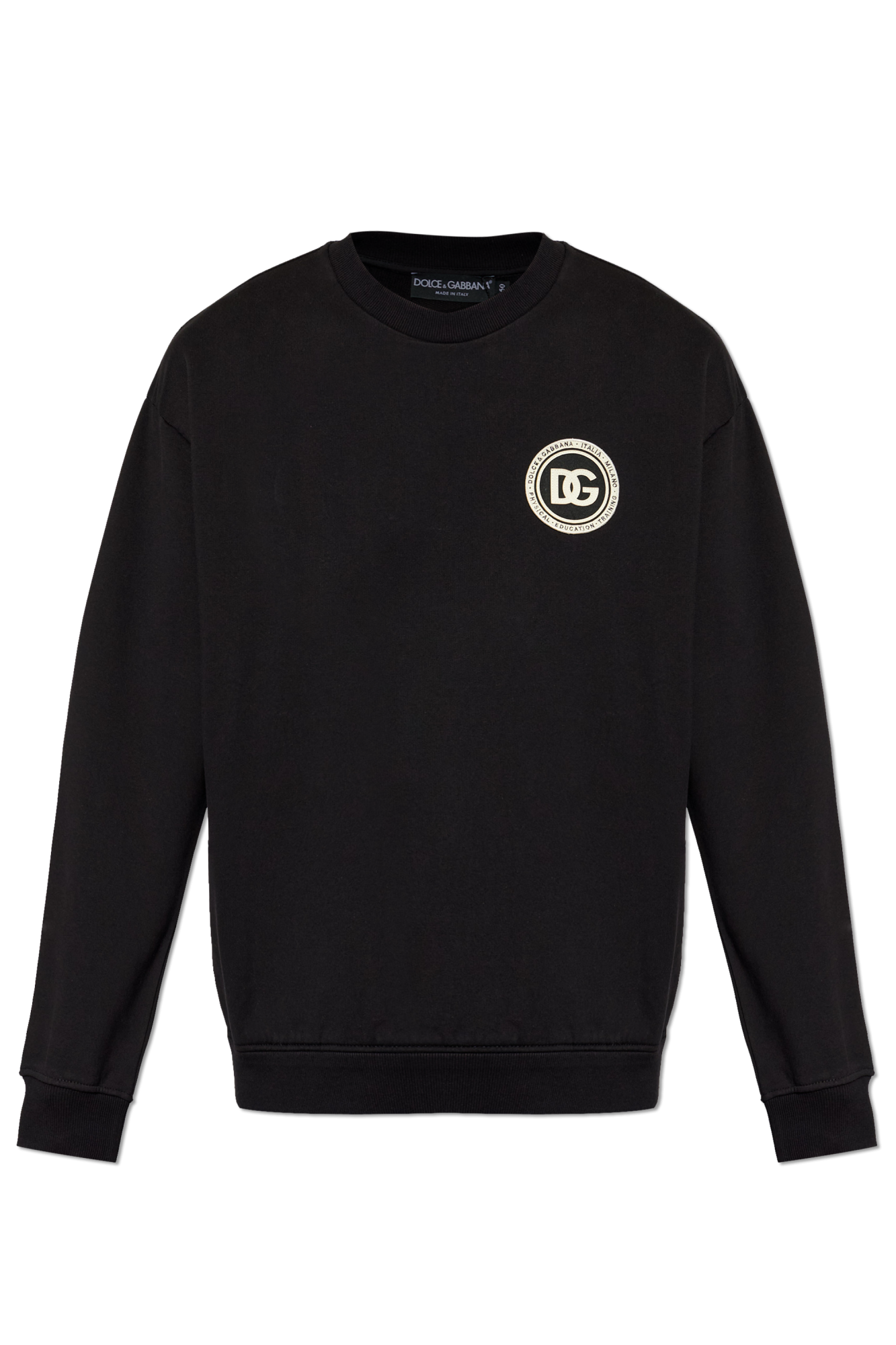 Dolce & Gabbana Bluza Z Naszywką Z Logo, Mężczyźni, Czarny