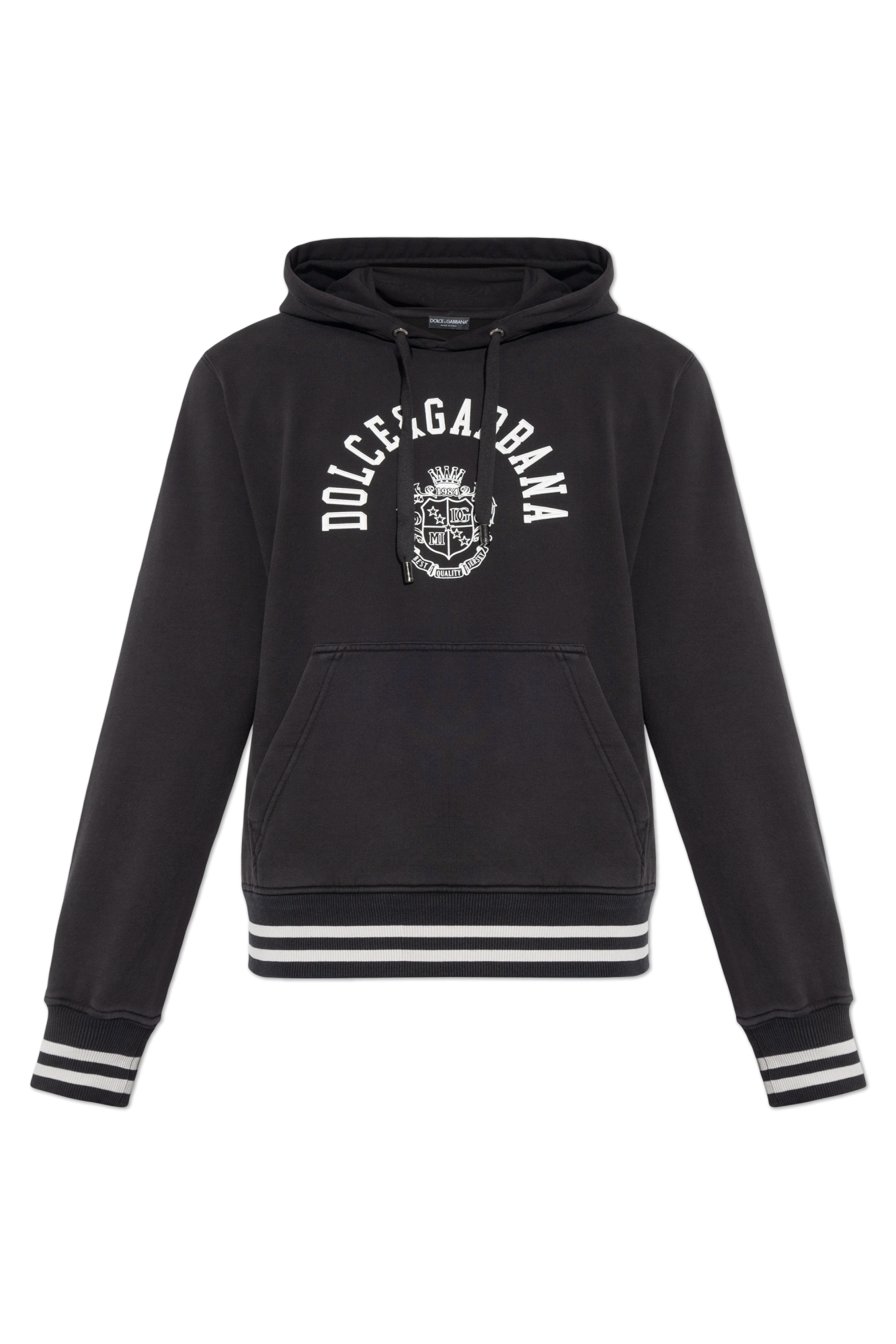 Dolce & Gabbana Bluza Z Kapturem, Mężczyźni, Czarny