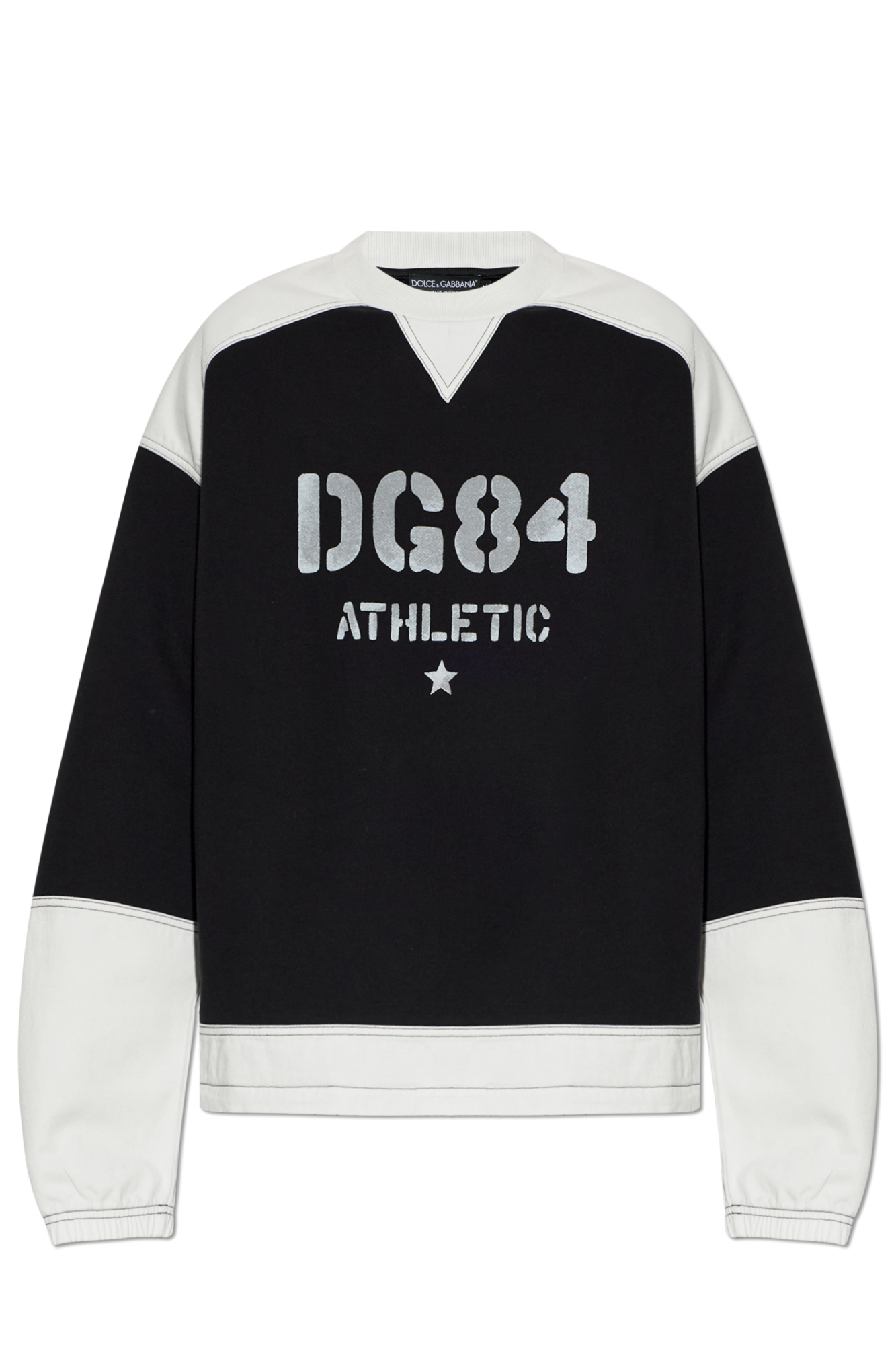 Dolce & Gabbana Bluza Z Logo, Mężczyźni, Czarny