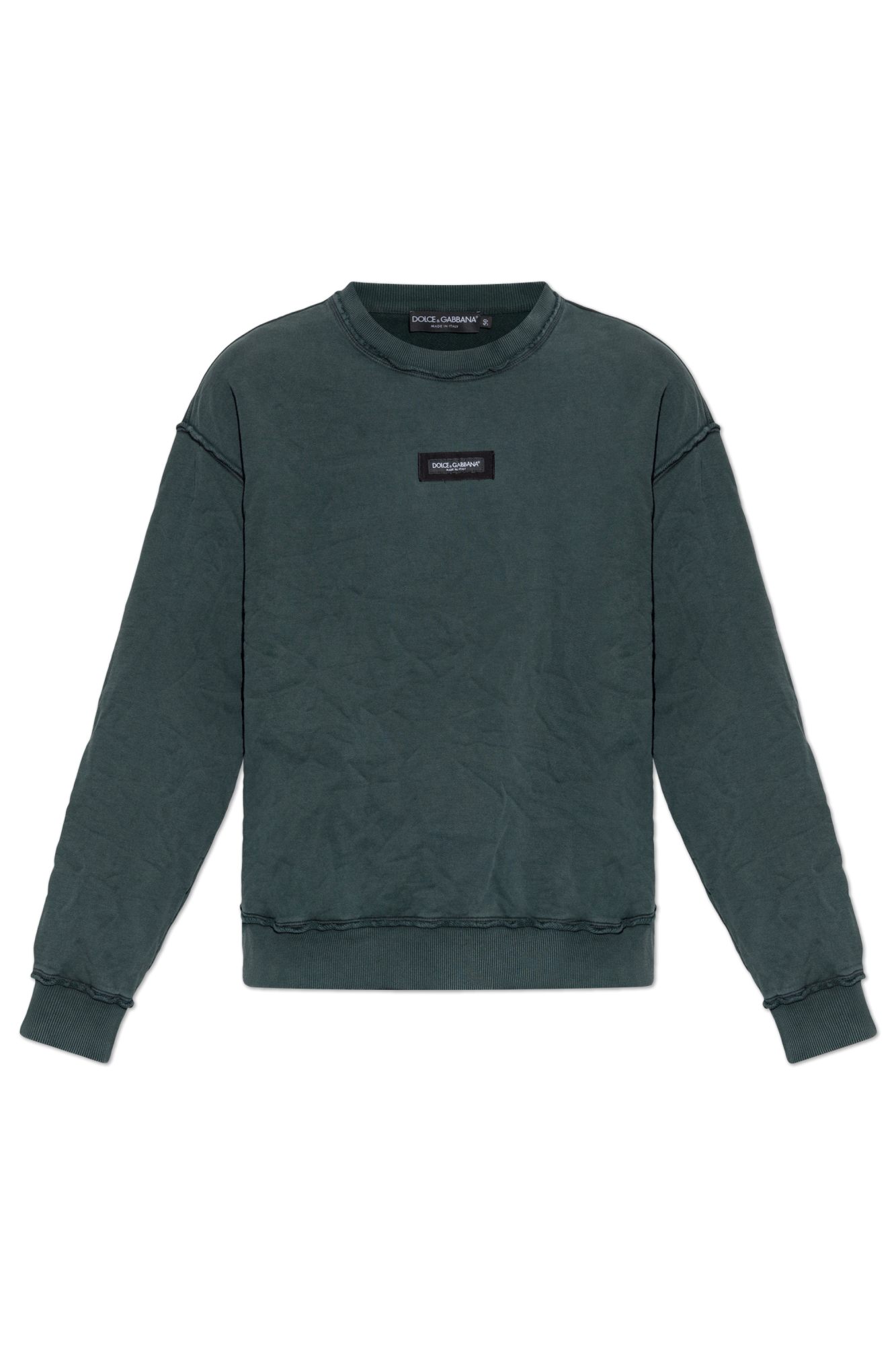 Dolce & Gabbana Bluza Z Logo, Mężczyźni, Zielony