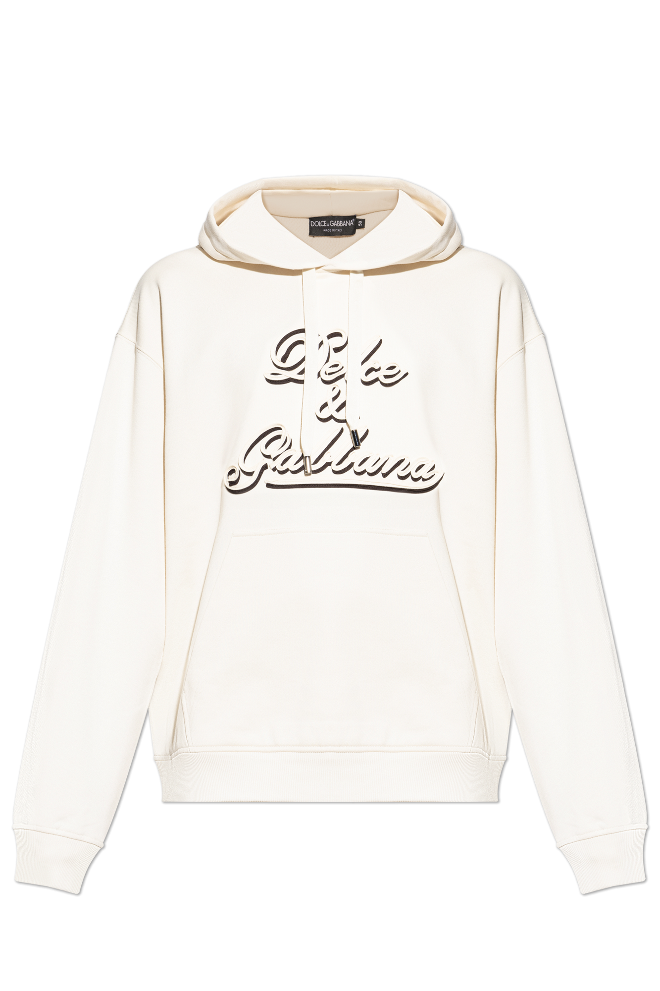 Dolce & Gabbana Bluza Z Logo, Mężczyźni, Kremowy