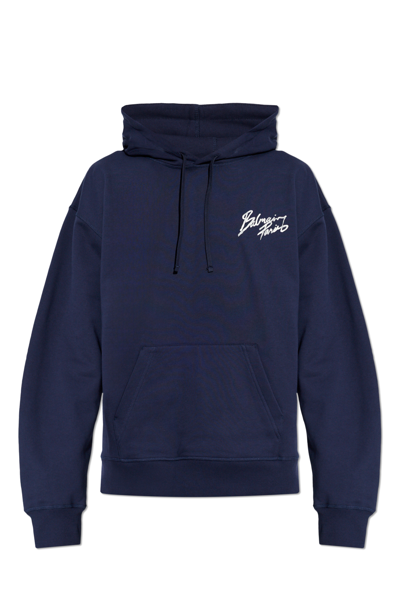 Balmain Bluza Z Logo, Mężczyźni, Granatowy