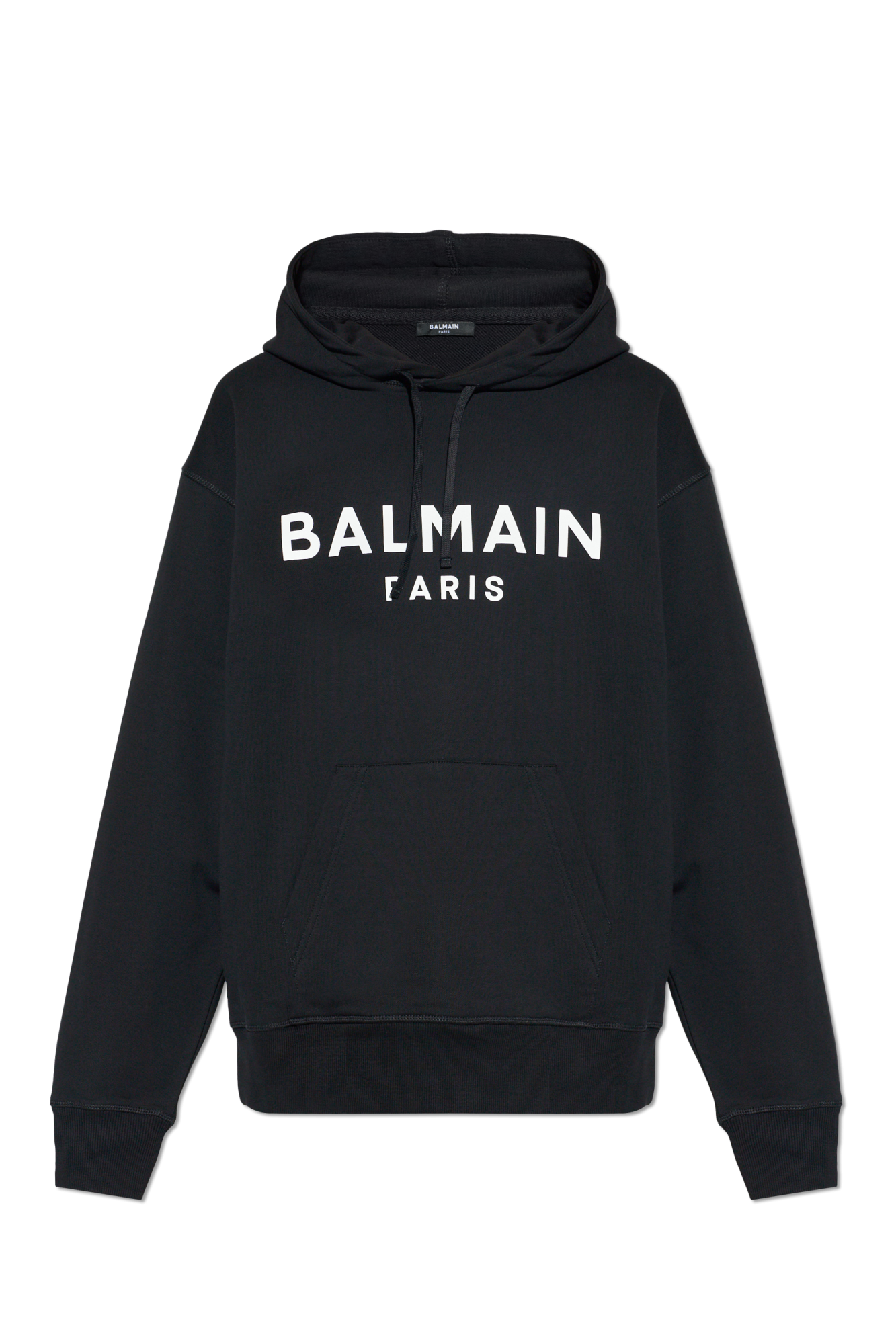 Balmain Bluza Z Nadrukowanym Logo, Mężczyźni, Czarny