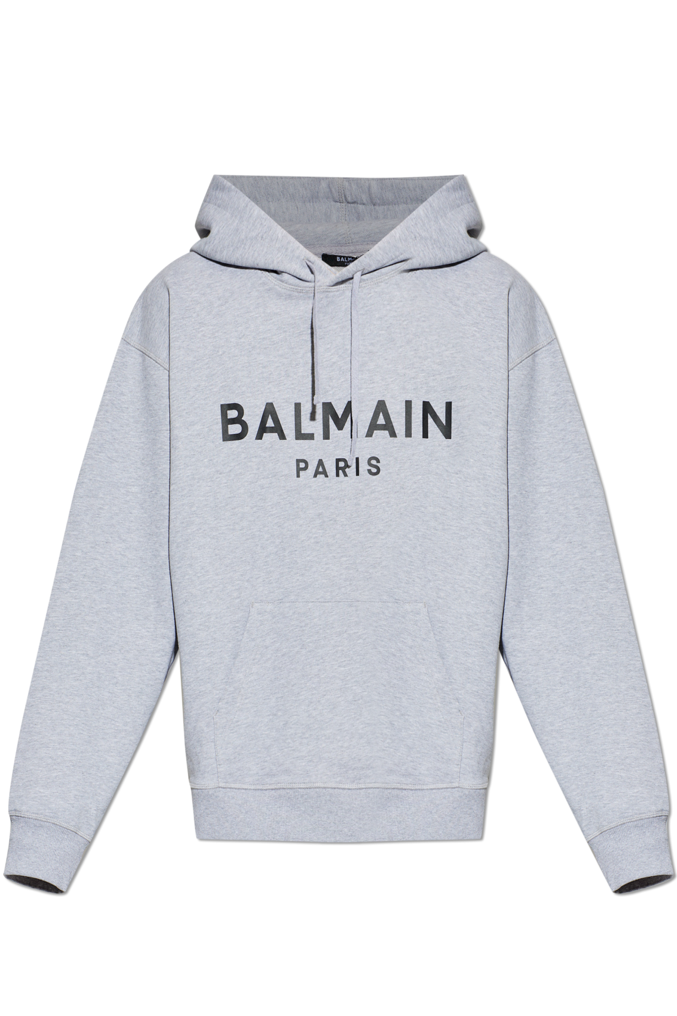 Balmain Bluza Z Nadrukowanym Logo, Mężczyźni, Szary