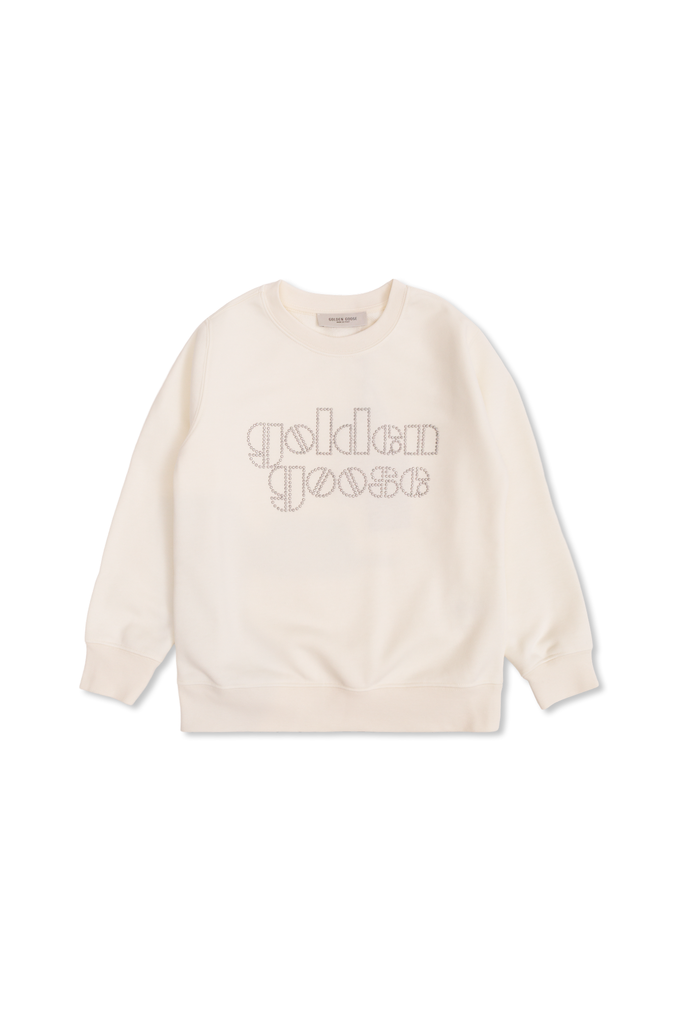 Golden Goose Kids Bluza Z Logo, Unisex, Kremowy