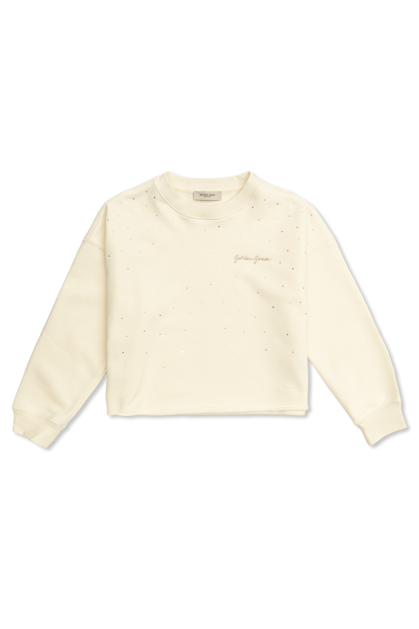Golden Goose Kids Bluza Z Połyskującymi Aplikacjami, Unisex, Kremowy