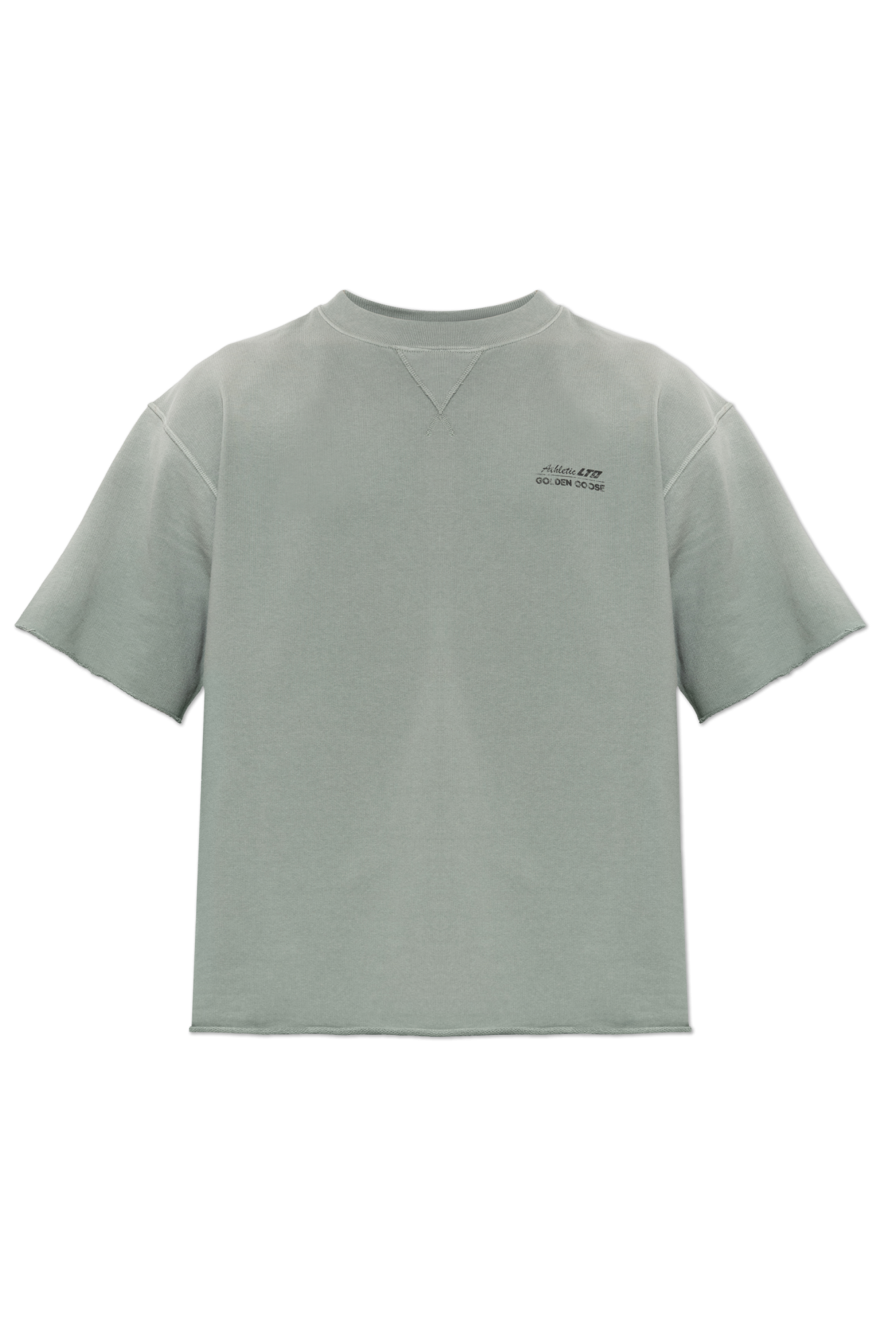 Golden Goose T-shirt Z Logo, Mężczyźni, Zielony