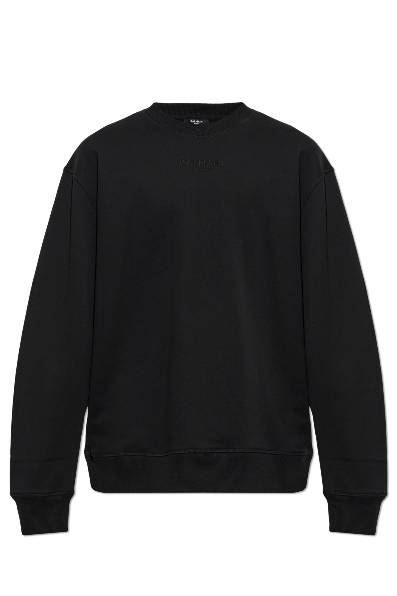 Balmain Bluza Z Logo, Mężczyźni, Czarny