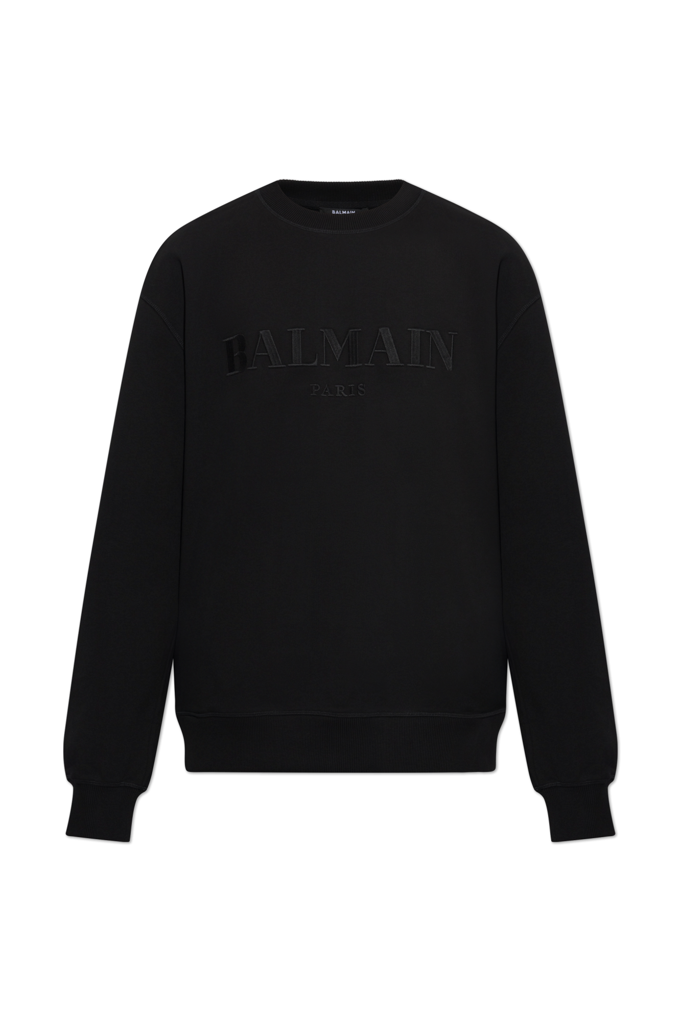 Balmain Bluza Z Wyszytym Logo, Mężczyźni, Czarny