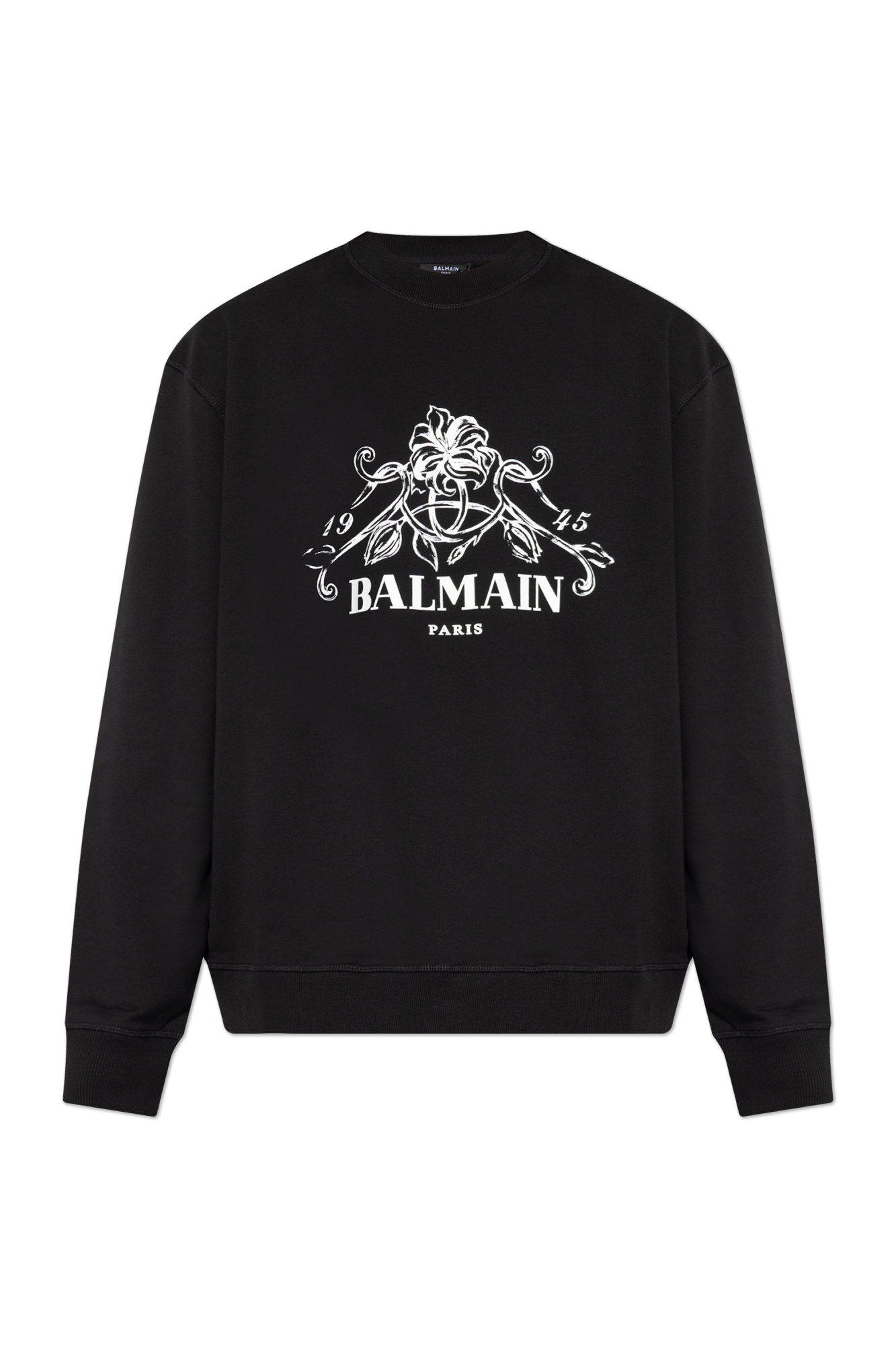 Balmain Bluza Z Nadrukiem, Mężczyźni, Czarny