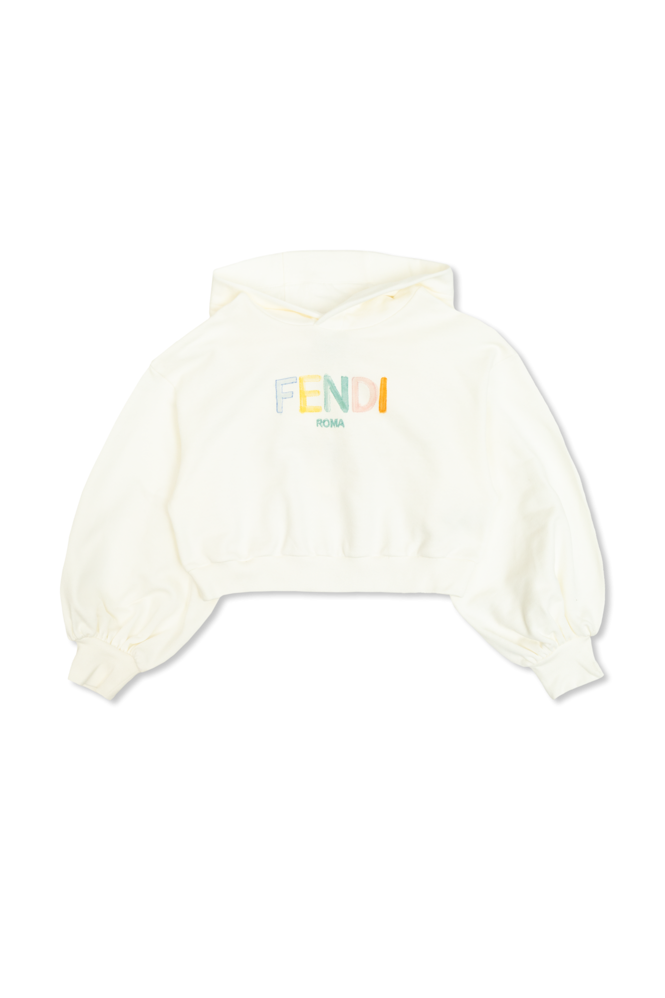 Fendi Kids Bluza Z Logo, Unisex, Kremowy