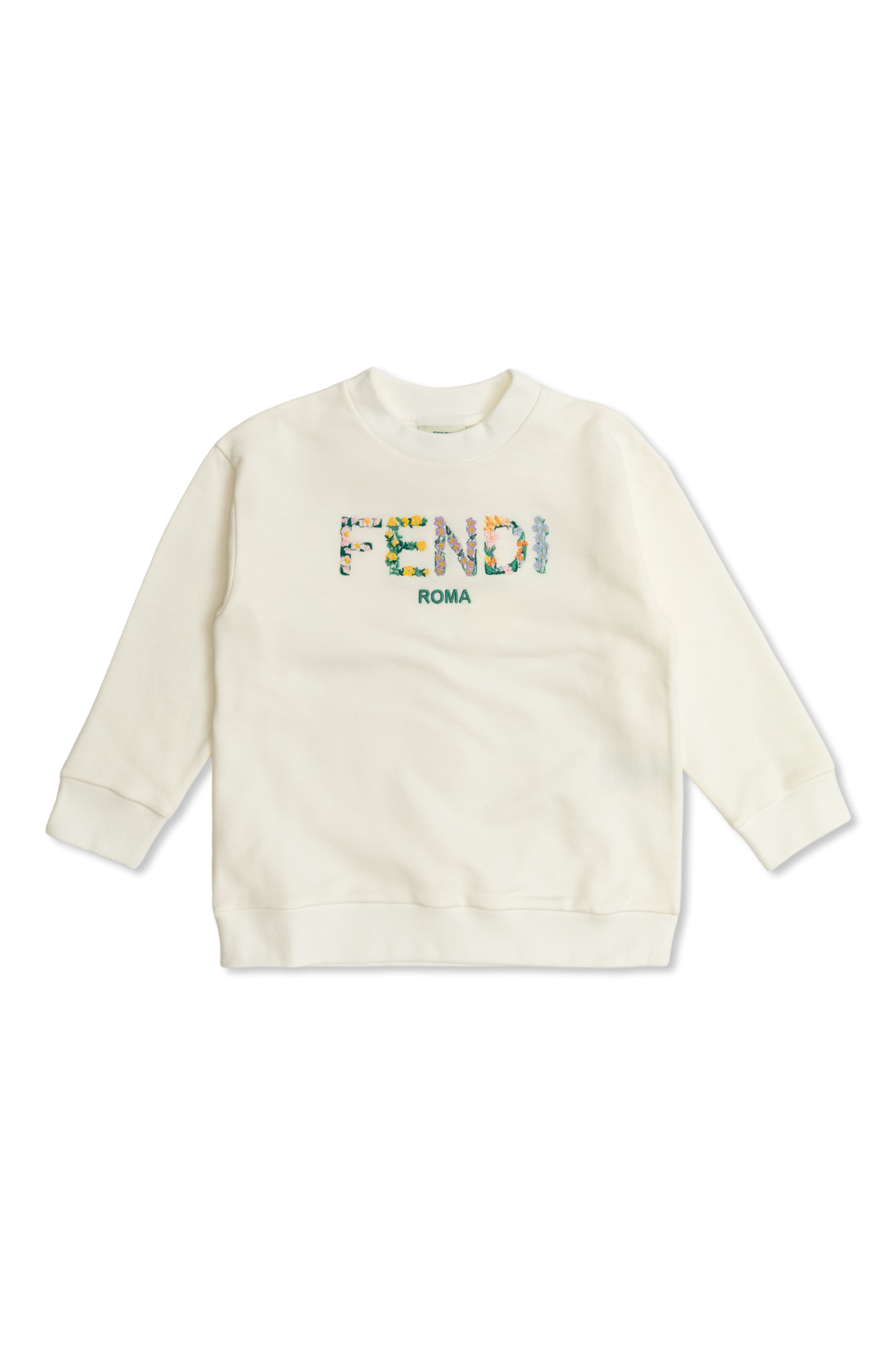 Fendi Kids Bluza Z Logo, Unisex, Biały