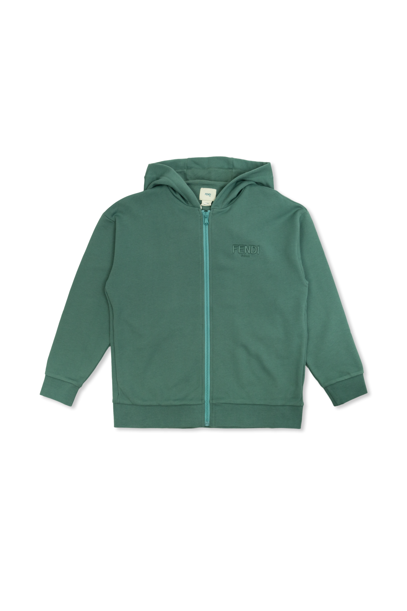 Fendi Kids Bluza Z Kapturem, Unisex, Zielony