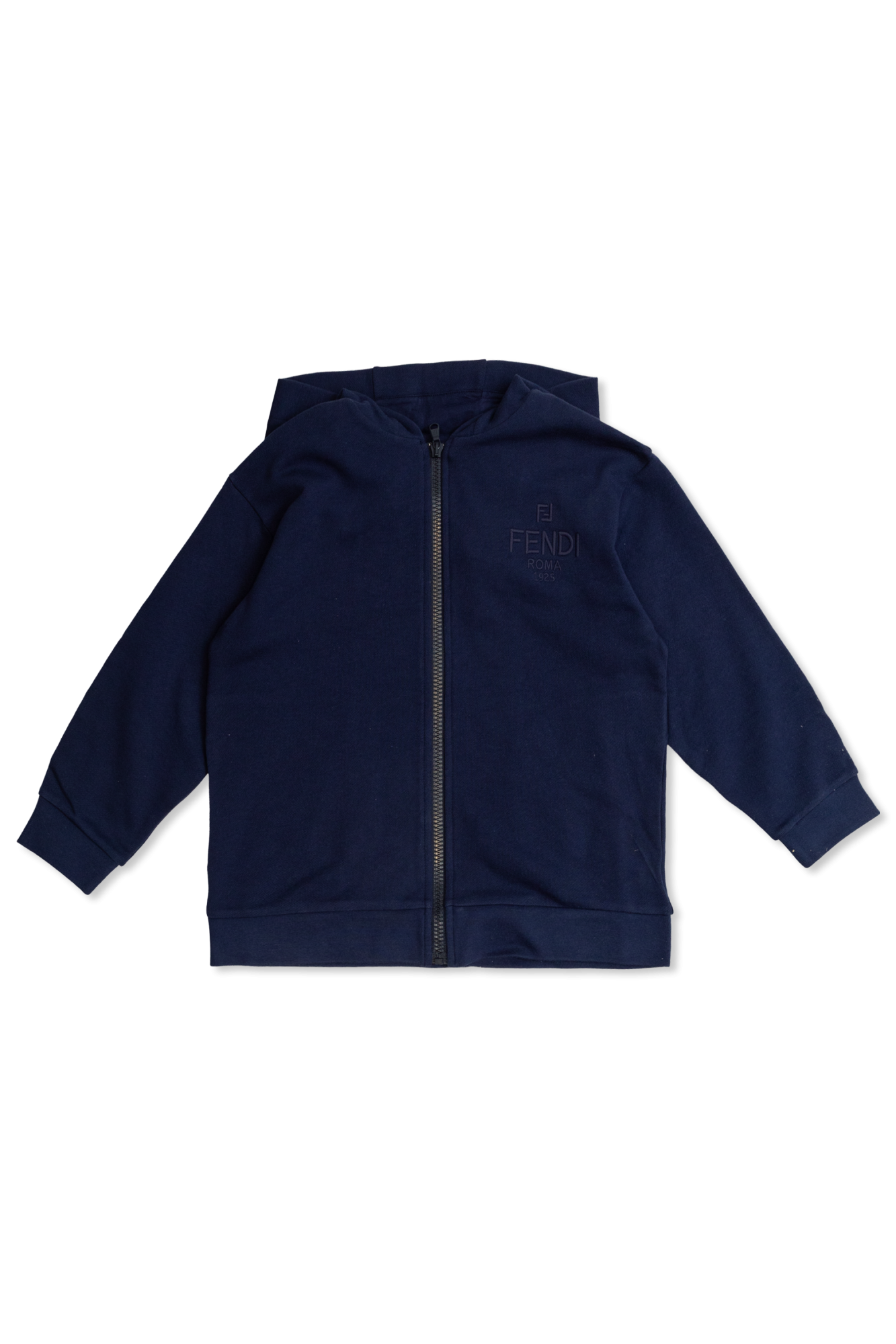 Fendi Kids Bluza Z Logo, Unisex, Granatowy