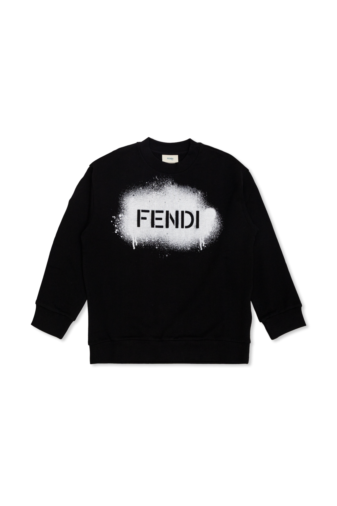 Fendi Kids Bluza Z Nadrukiem, Unisex, Czarny
