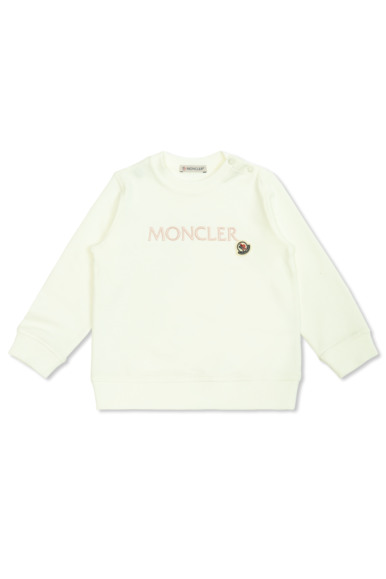 Moncler Enfant Bluza Z Logo, Unisex, Biały