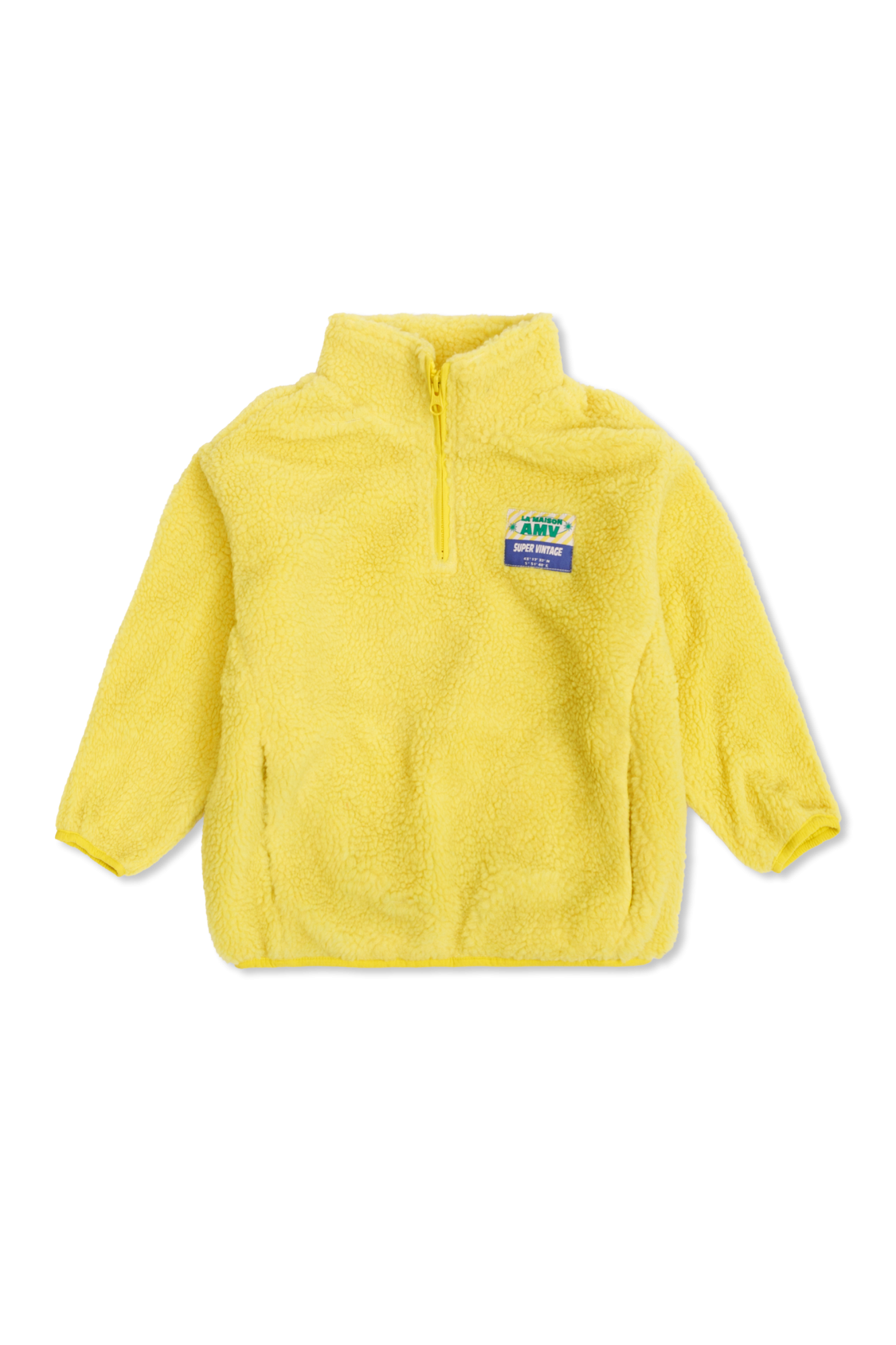 American Vintage Kids Bluza Z Naszywką, Unisex, żółty
