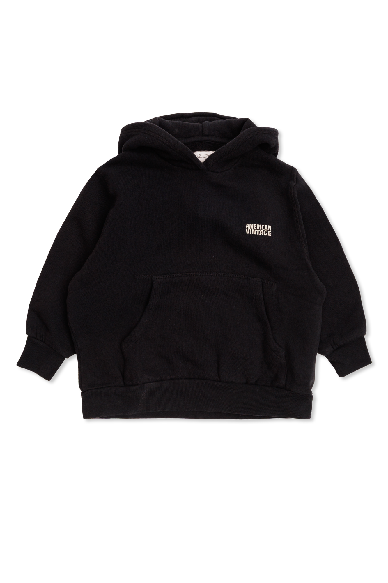 American Vintage Kids Bluza Z Kapturem, Unisex, Czarny