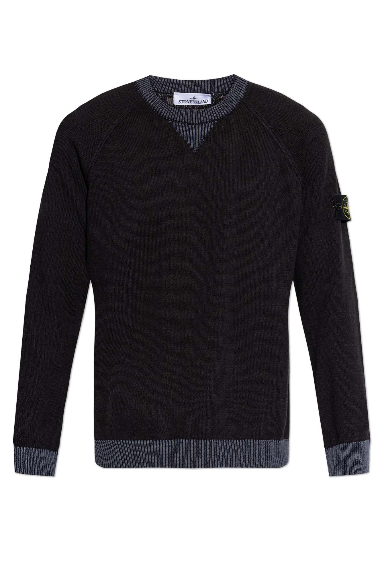 Stone Island Sweter Z Okrągłym Dekoltem, Mężczyźni, Granatowy