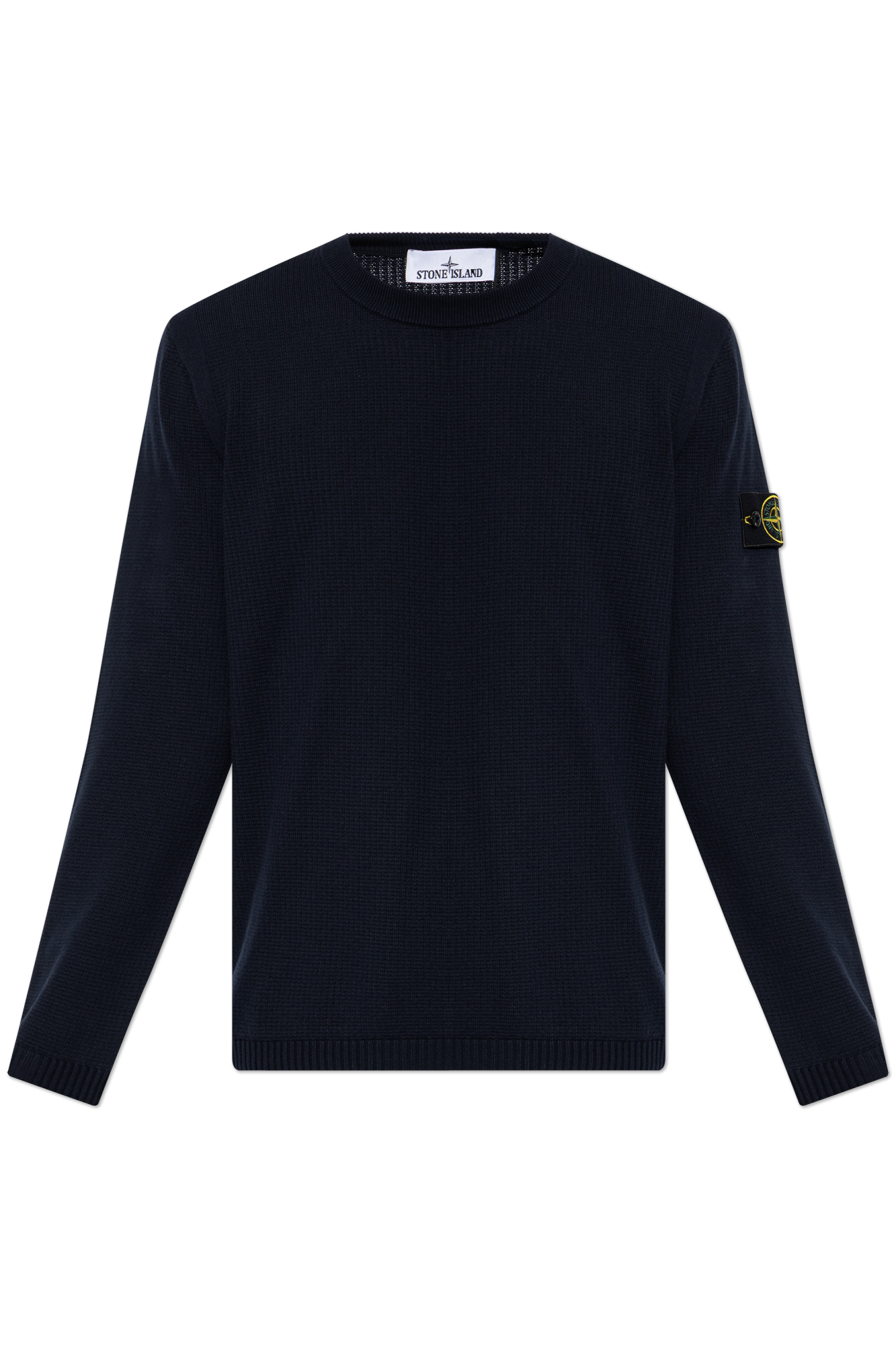 Stone Island Sweter Z Okrągłym Dekoltem, Mężczyźni, Granatowy