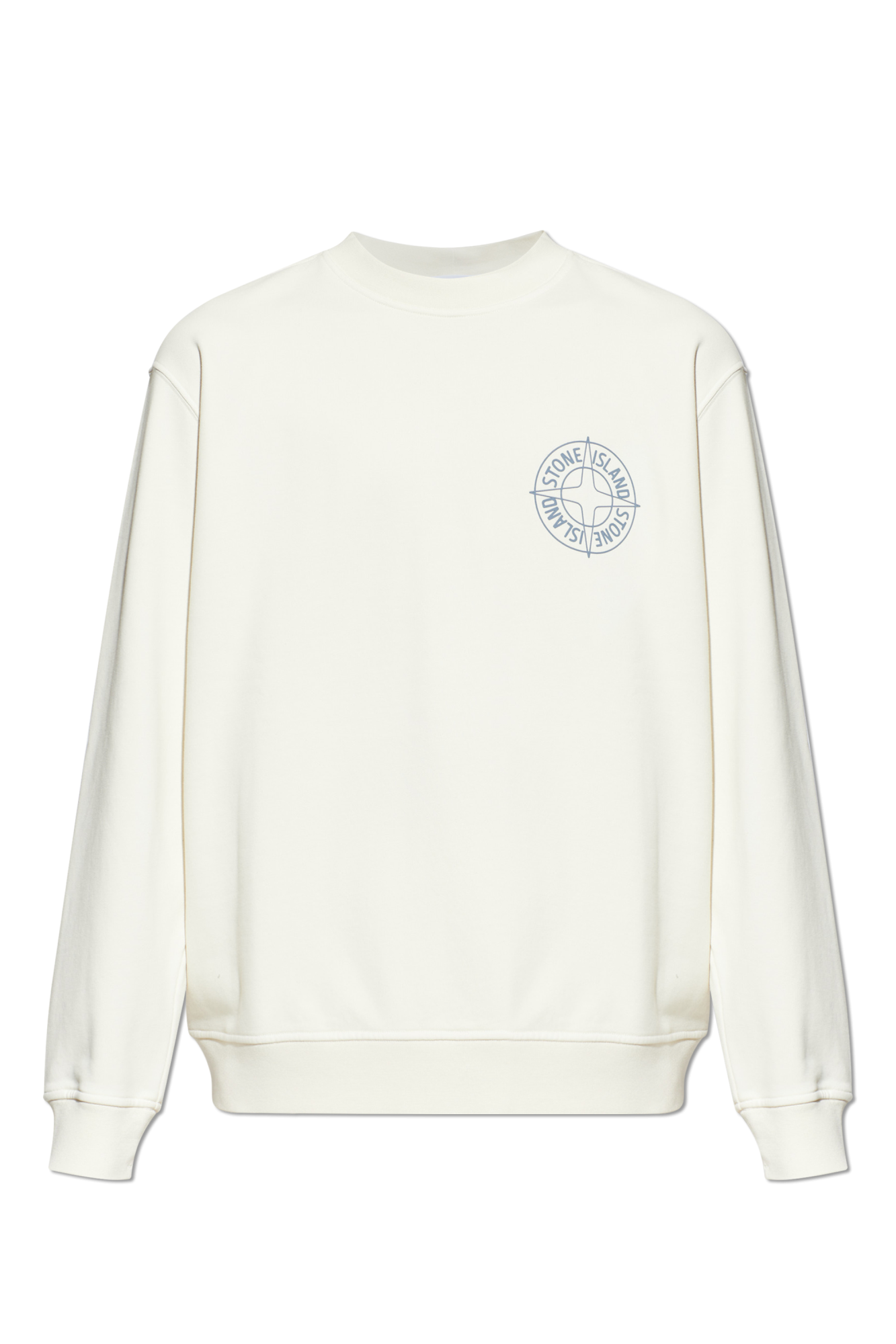 Stone Island Bluza Z Nadrukowanym Logo, Mężczyźni, Kremowy