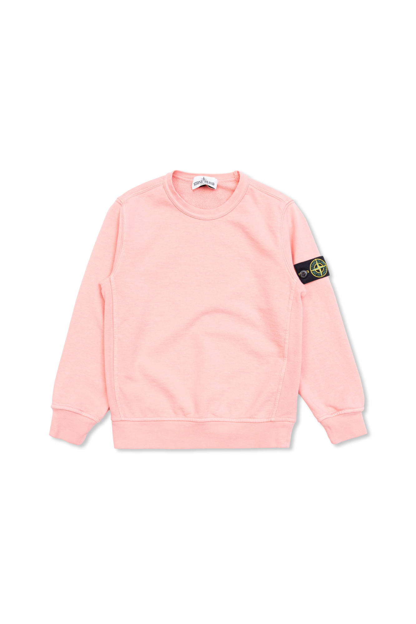 Stone Island Junior Bluza Z Naszywką Z Logo, Unisex, Różowy