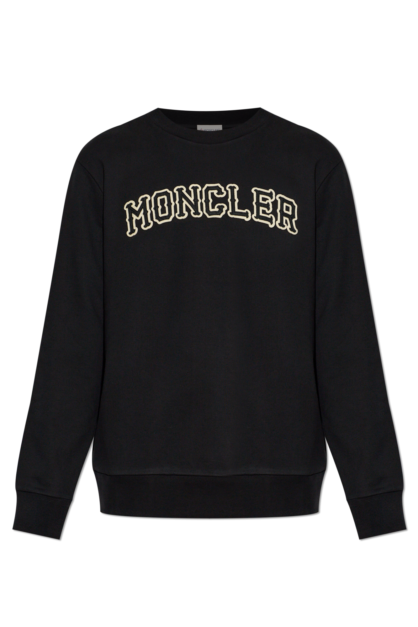 Moncler Bluza Z Wyszytym Logo, Mężczyźni, Czarny