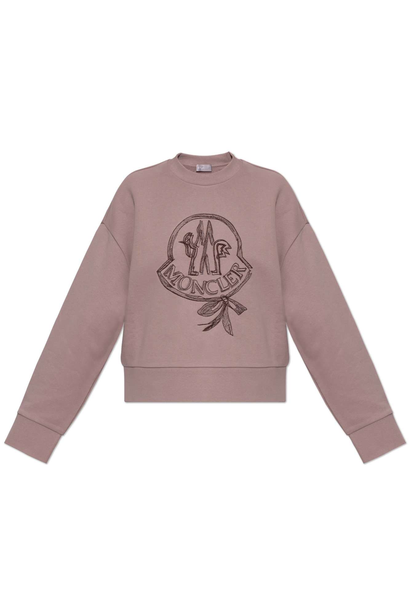 Moncler Bluza Z Wyszytym Logo, Kobiety, Różowy