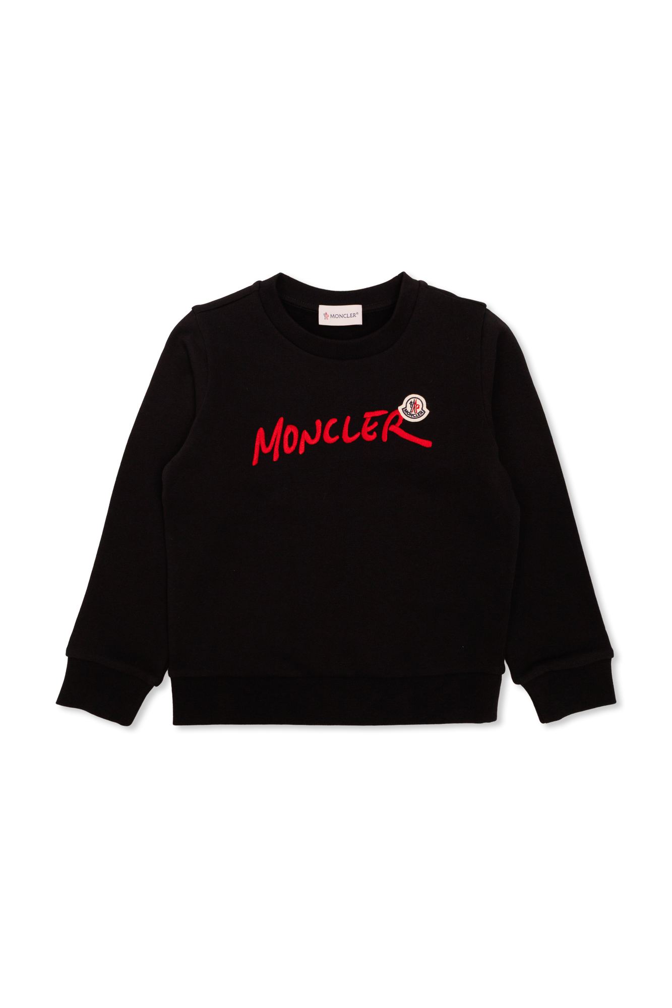 Moncler Enfant Bluza Z Wyszytym Logo, Unisex, Czarny