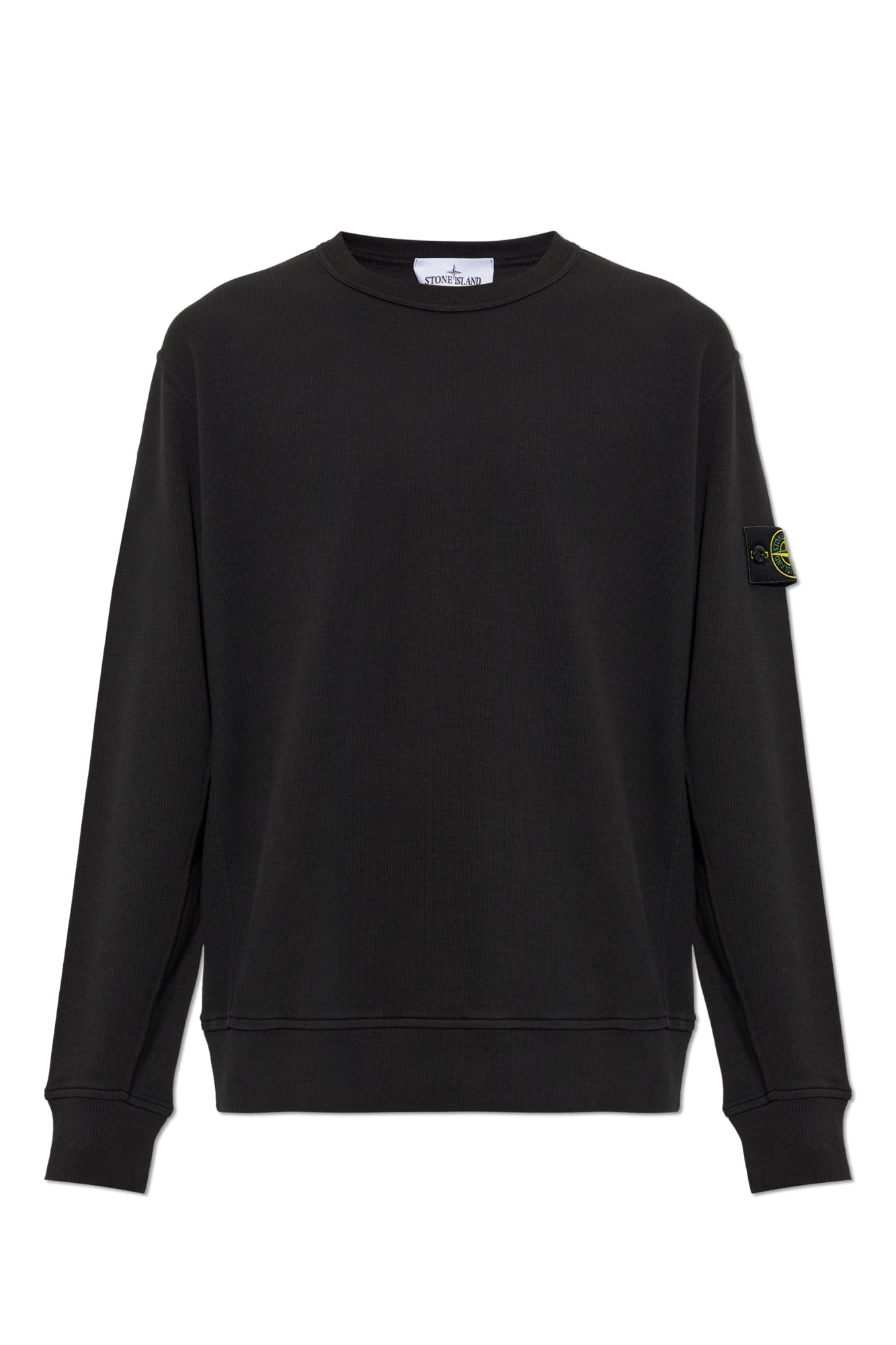 Stone Island Bluza Z Naszywką Z Logo, Mężczyźni, Czarny