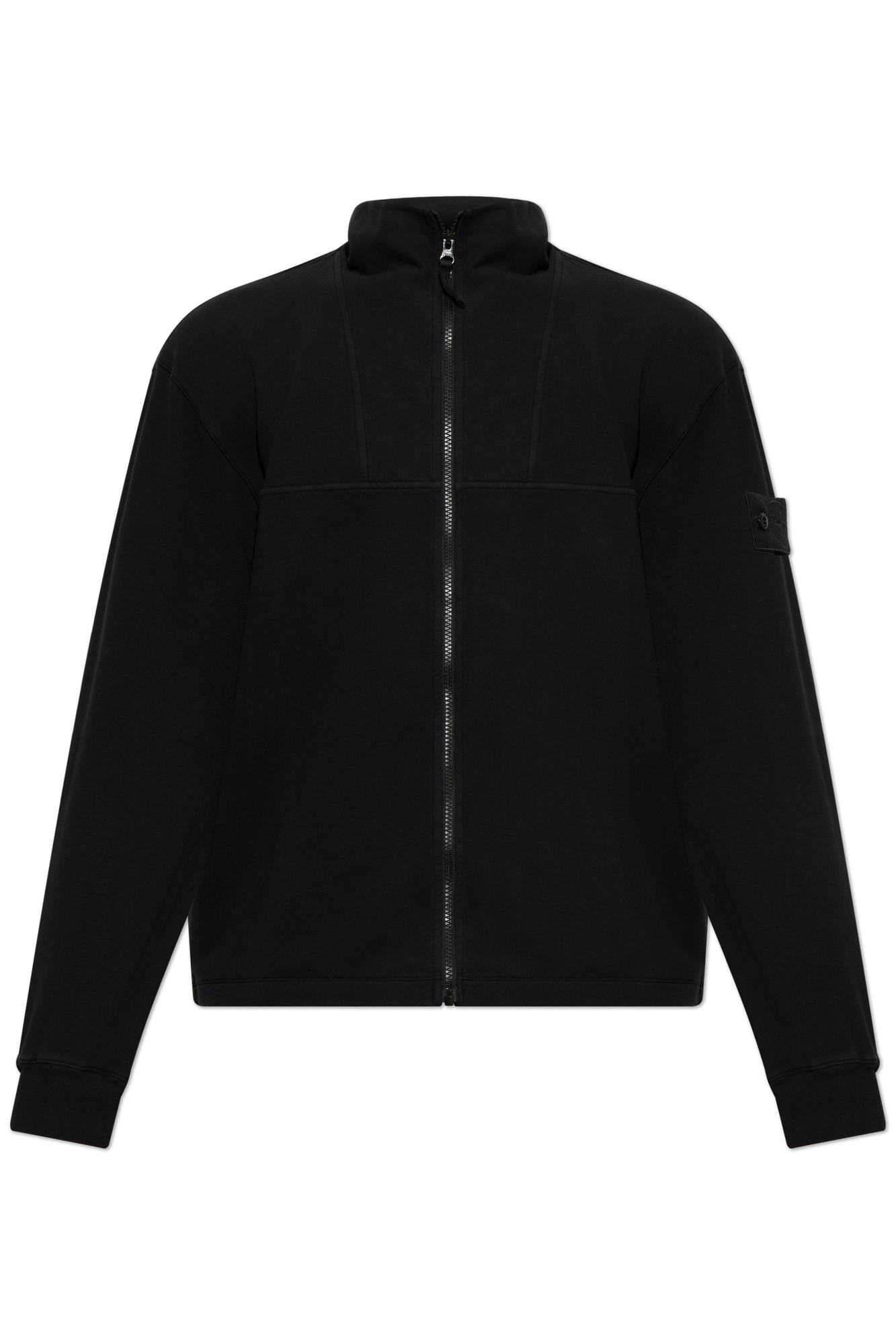 Stone Island Bluza Z Naszywką Logo, Mężczyźni, Czarny