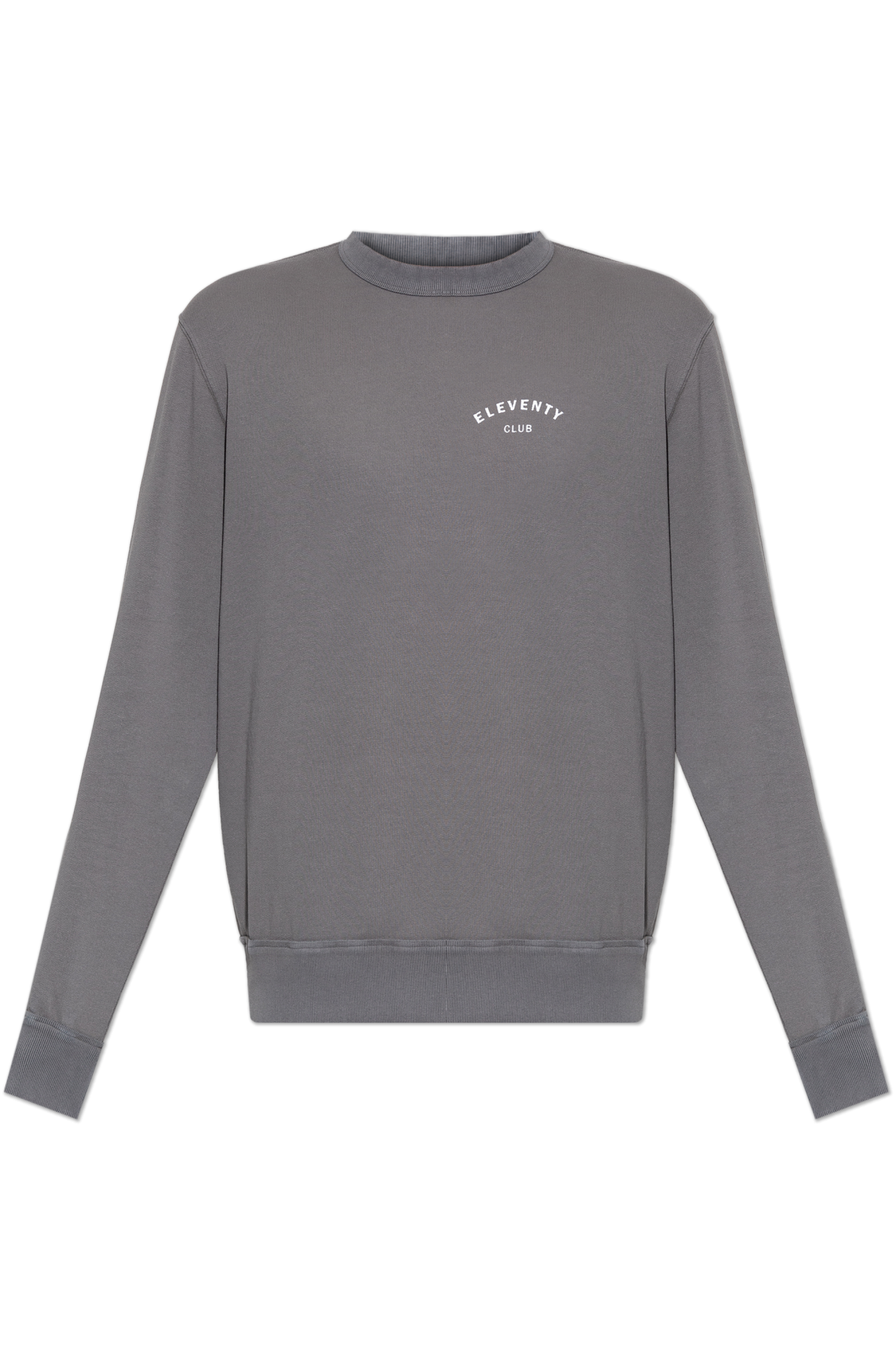 Eleventy Bluza Z Nadrukowanym Logo, Mężczyźni, Szary