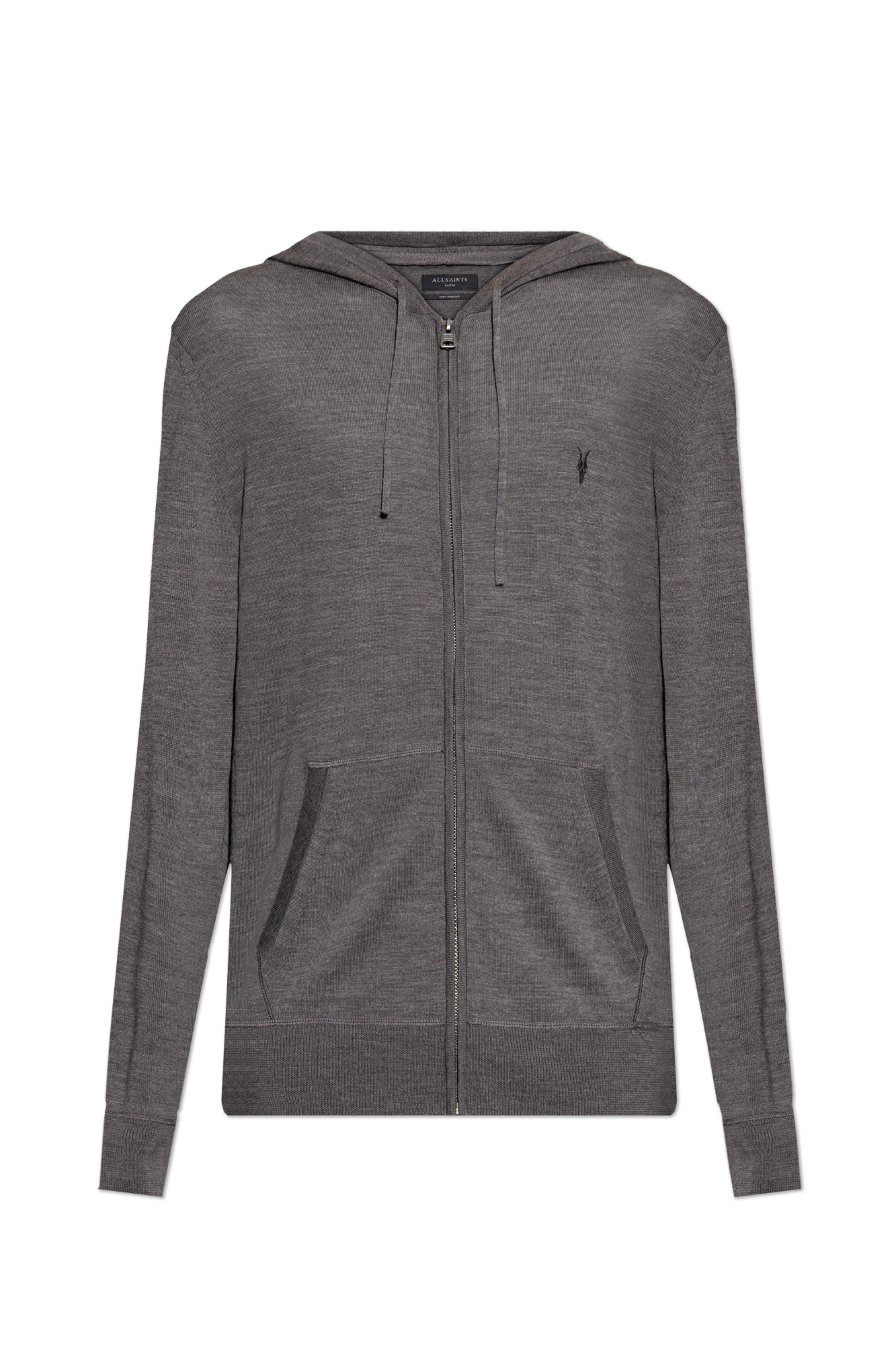 AllSaints Wełniana Bluza Z Kapturem ‘Mode’, Mężczyźni, Szary
