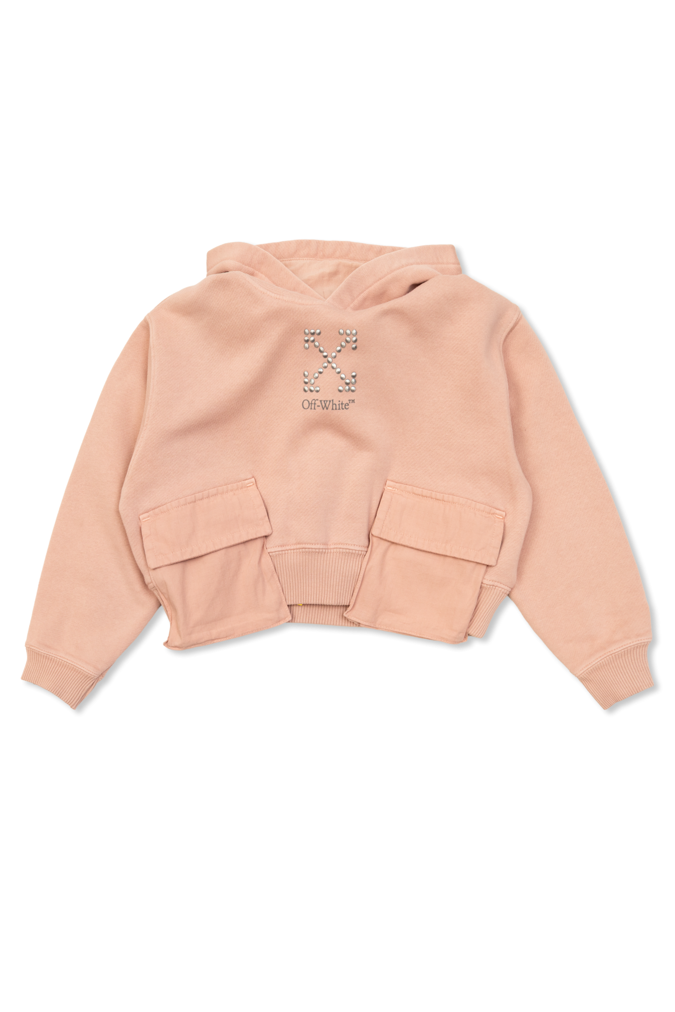 Off-White Kids Bluza Z Logo, Unisex, Beżowy