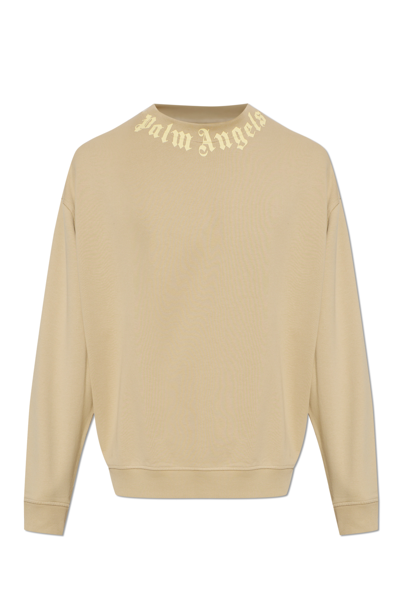 Palm Angels Bluza Z Logo, Mężczyźni, Beżowy