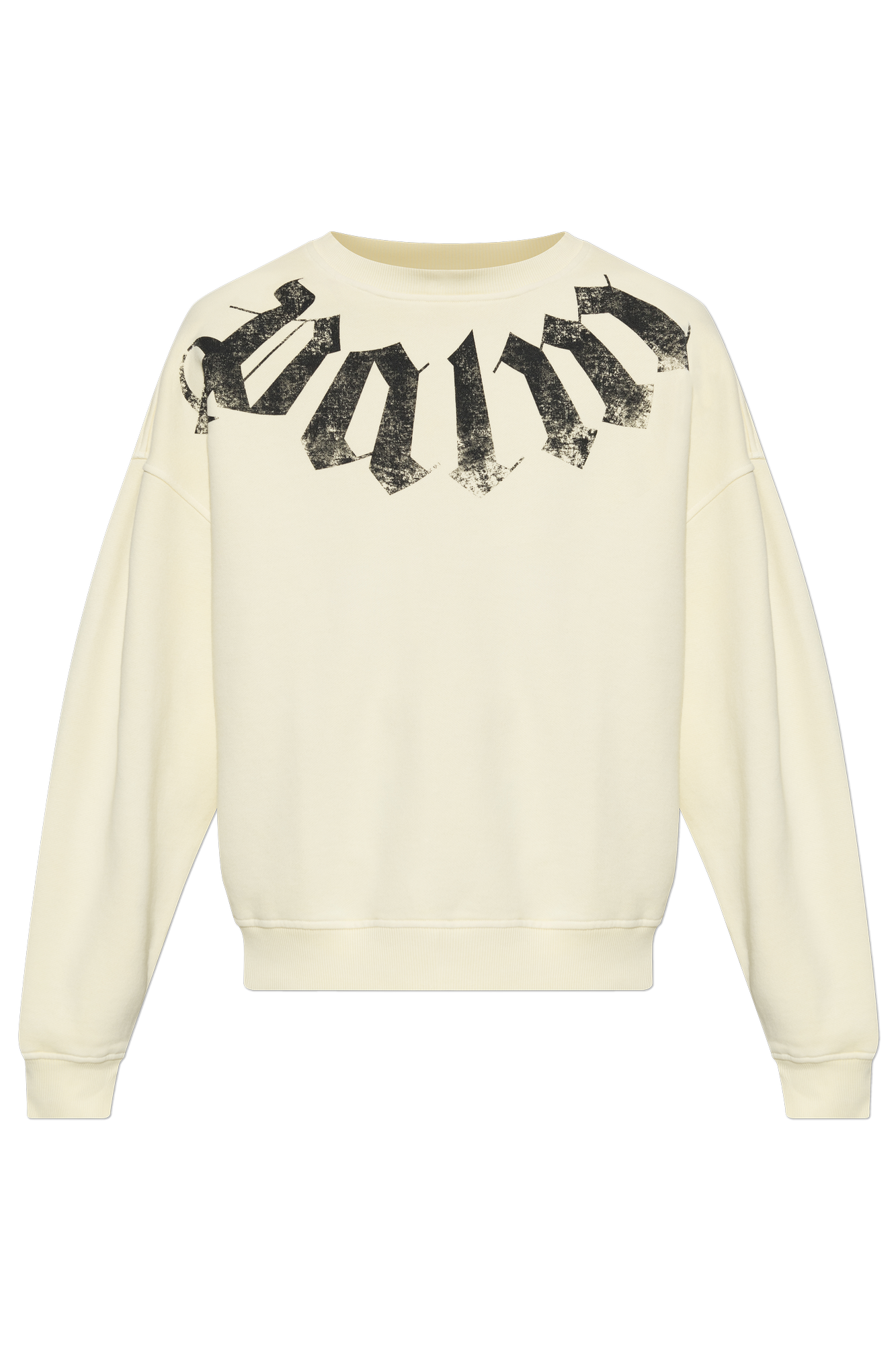 Palm Angels Bawełniana Bluza Z Nadrukiem, Mężczyźni, żółty