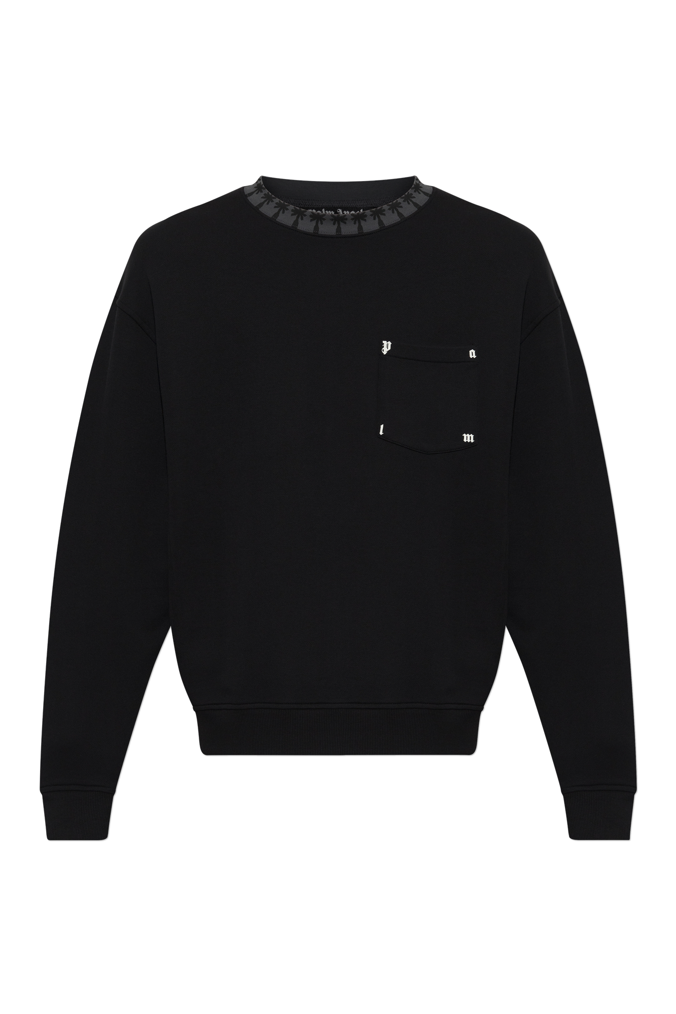 Palm Angels Bawełniana Bluza Z Kieszenią, Mężczyźni, Czarny