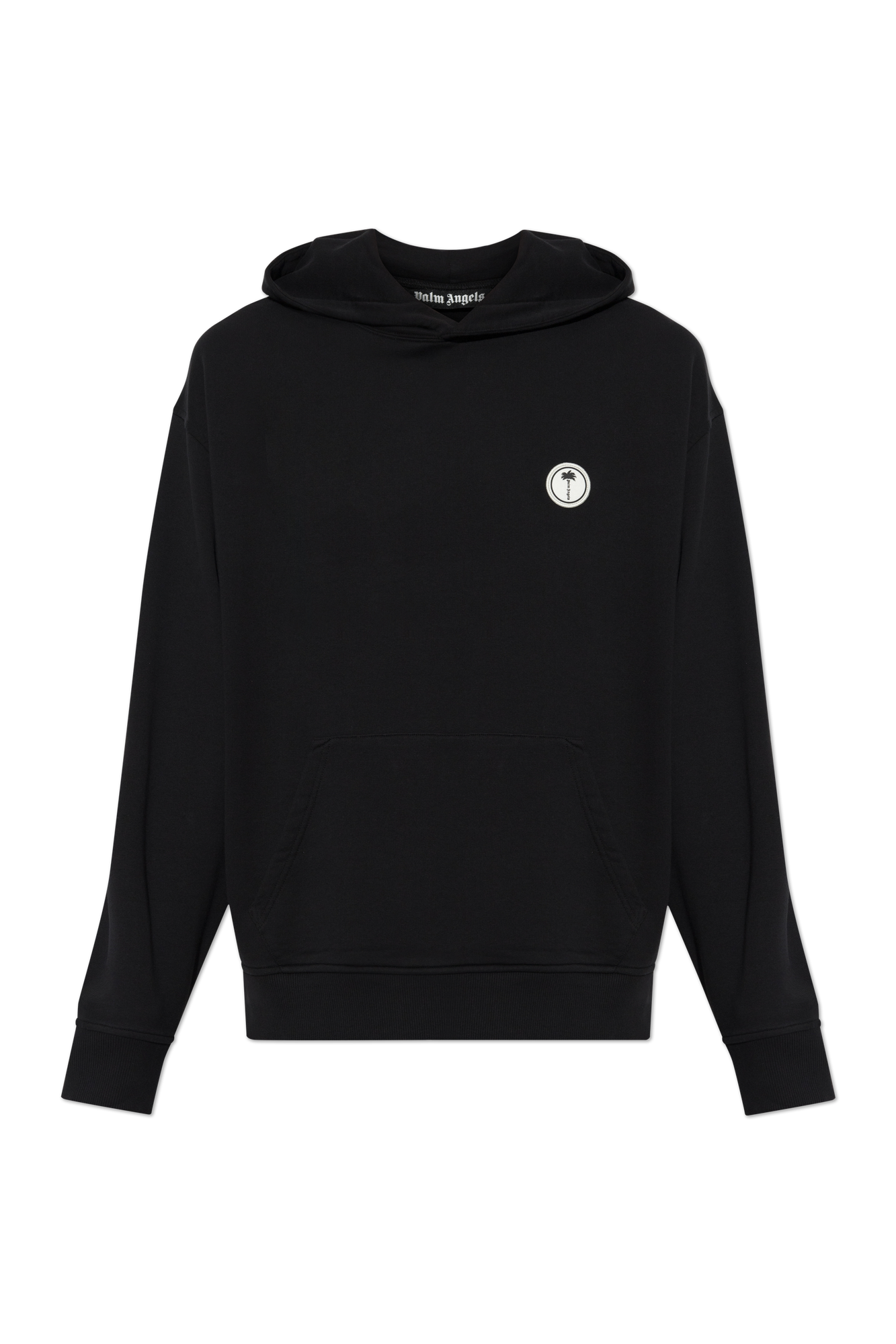 Palm Angels Bawełniana Bluza Z Kapturem, Mężczyźni, Czarny