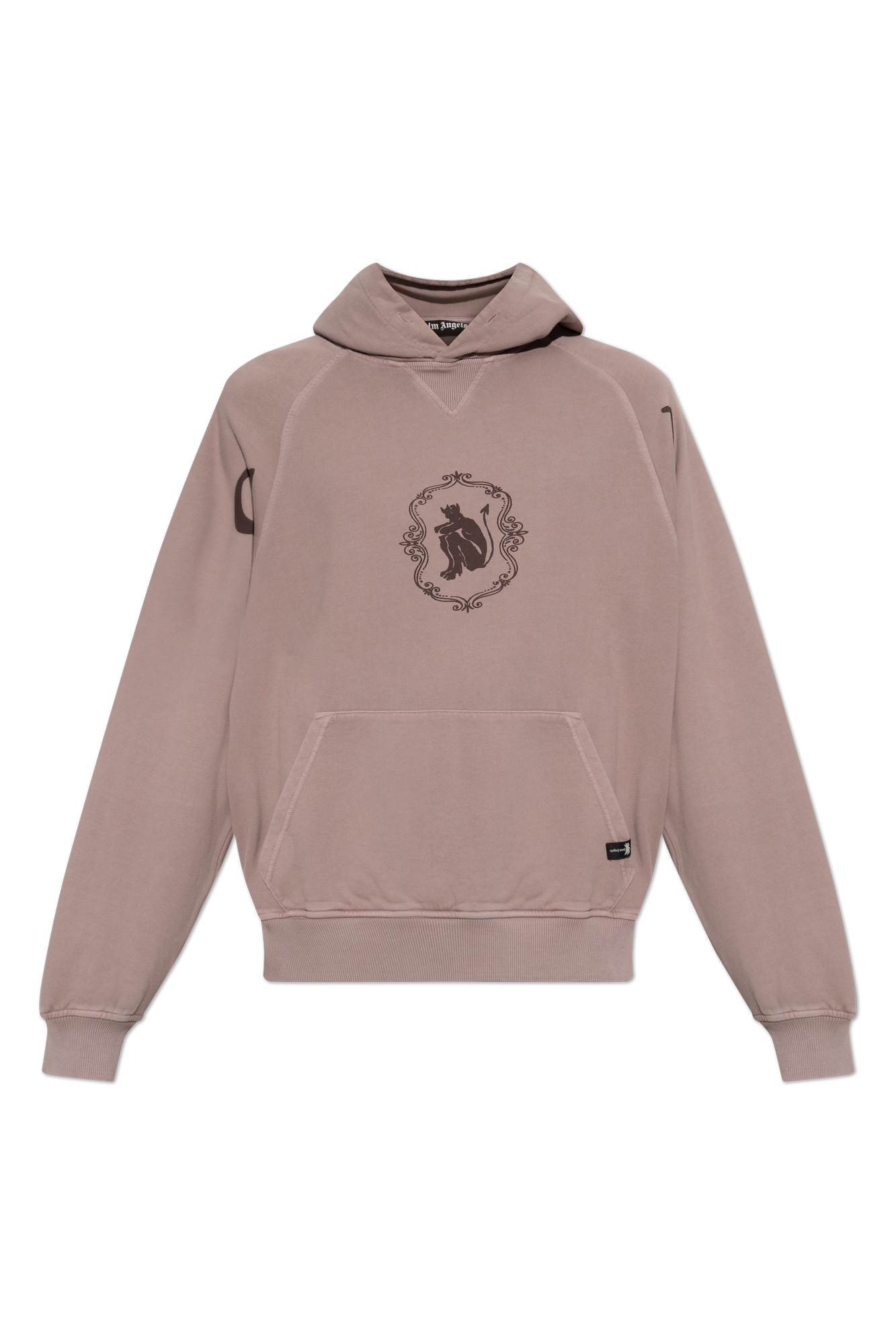 Palm Angels Bawełniana Bluza Z Nadrukiem, Mężczyźni, Różowy