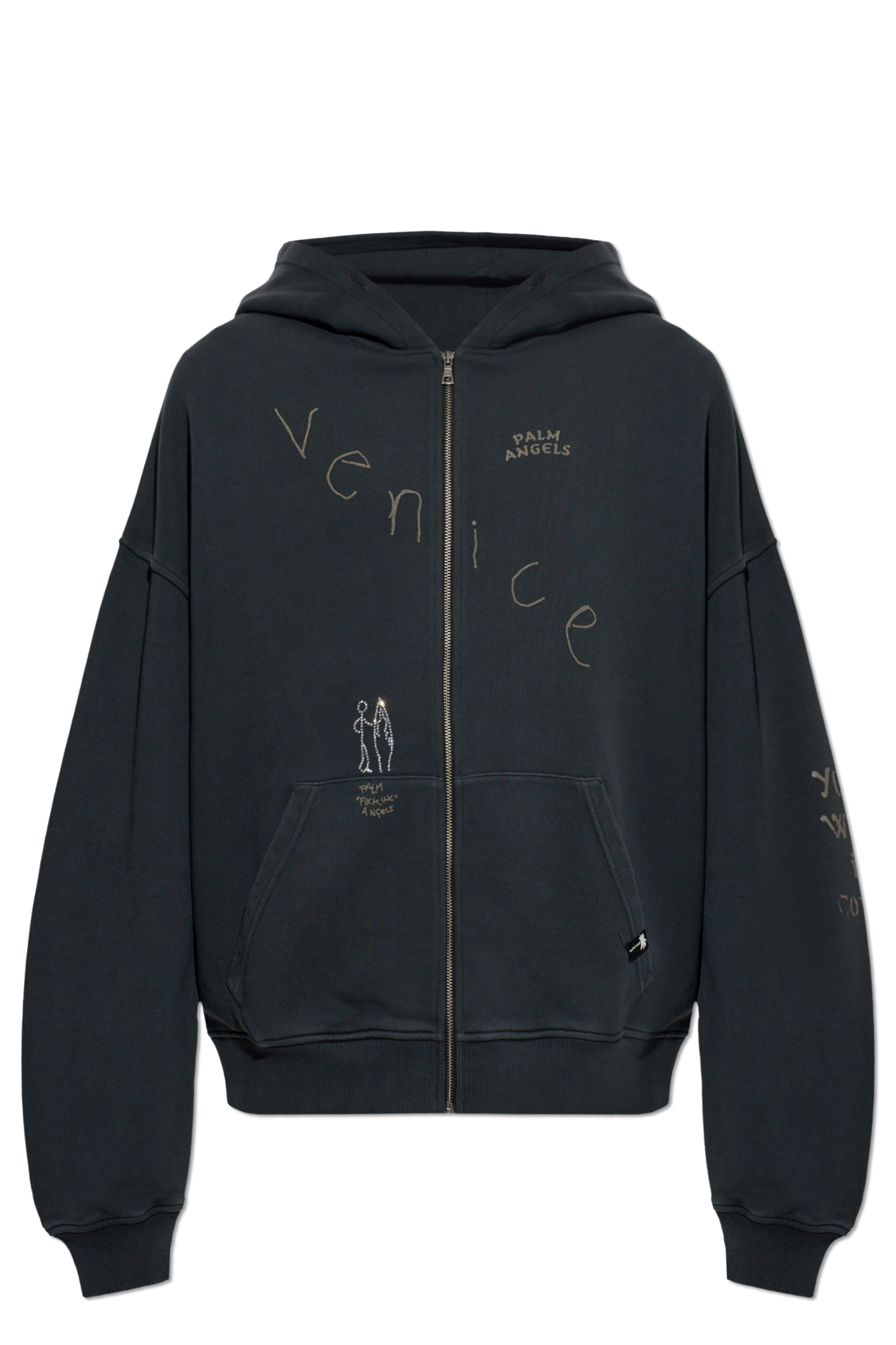 Palm Angels Bluza Z Logo, Mężczyźni, Szary