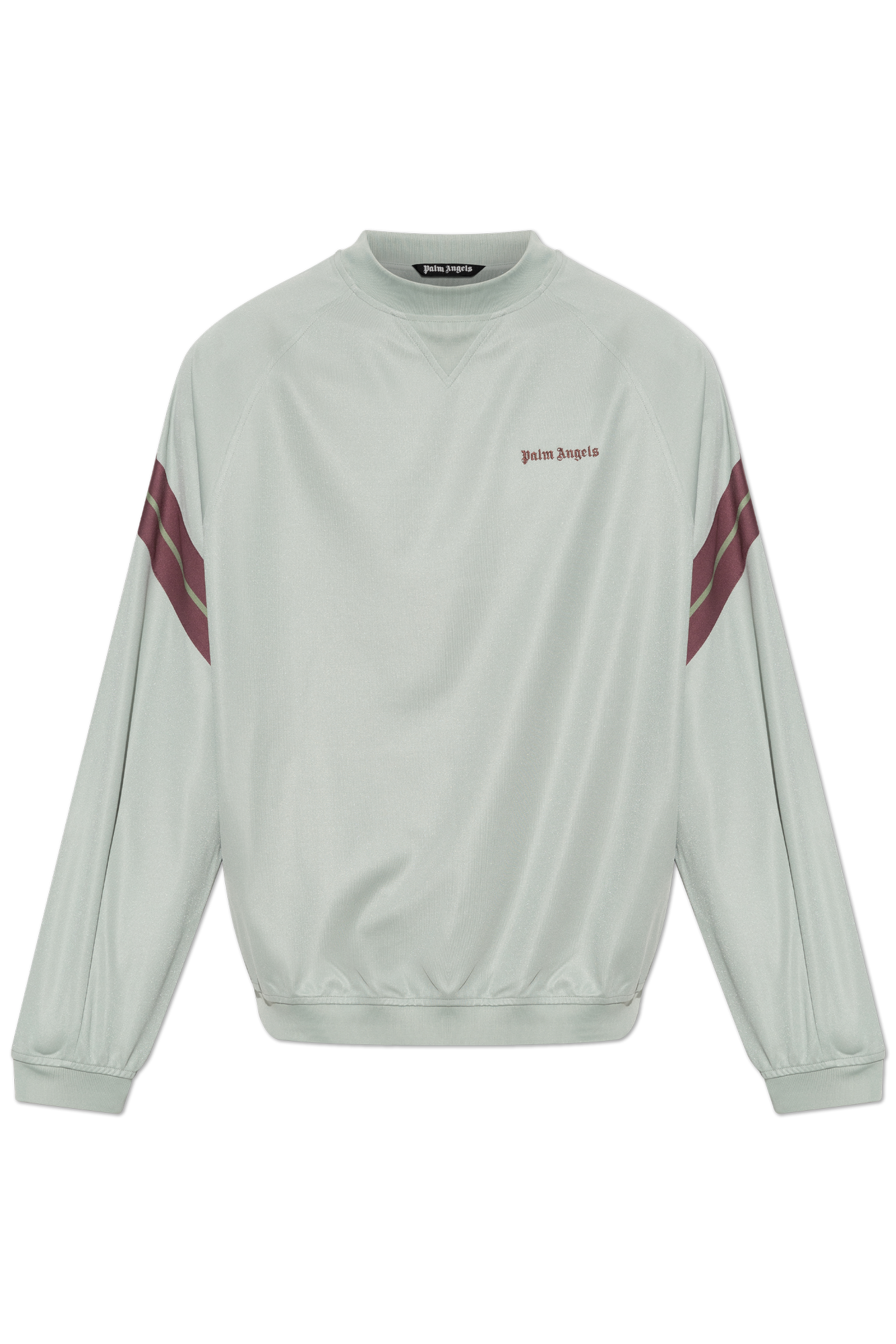 Palm Angels Bawełniana Bluza Z Wyszytym Logo, Mężczyźni, Zielony