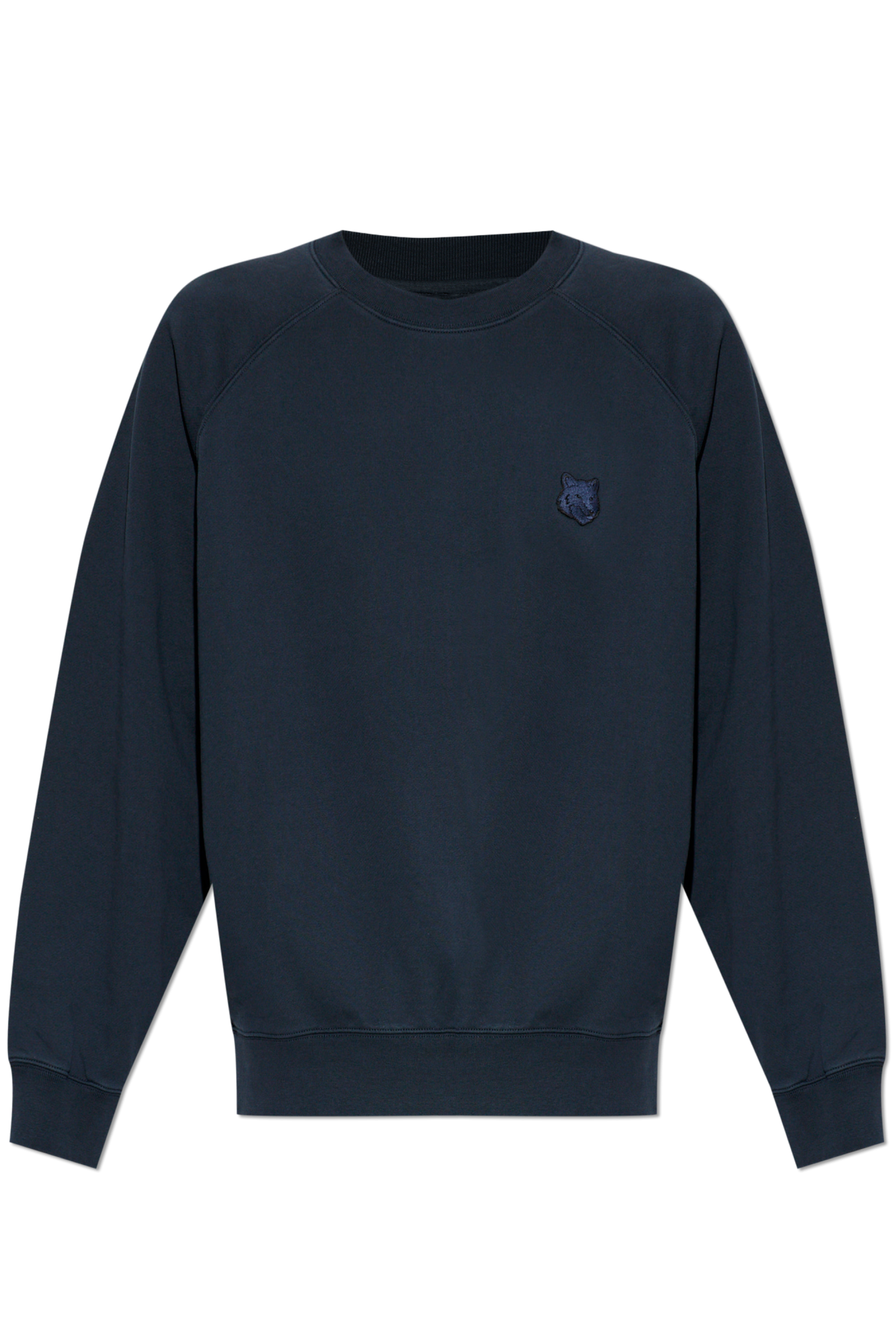 Maison Kitsuné Bluza Z Naszywką Z Logo, Mężczyźni, Granatowy