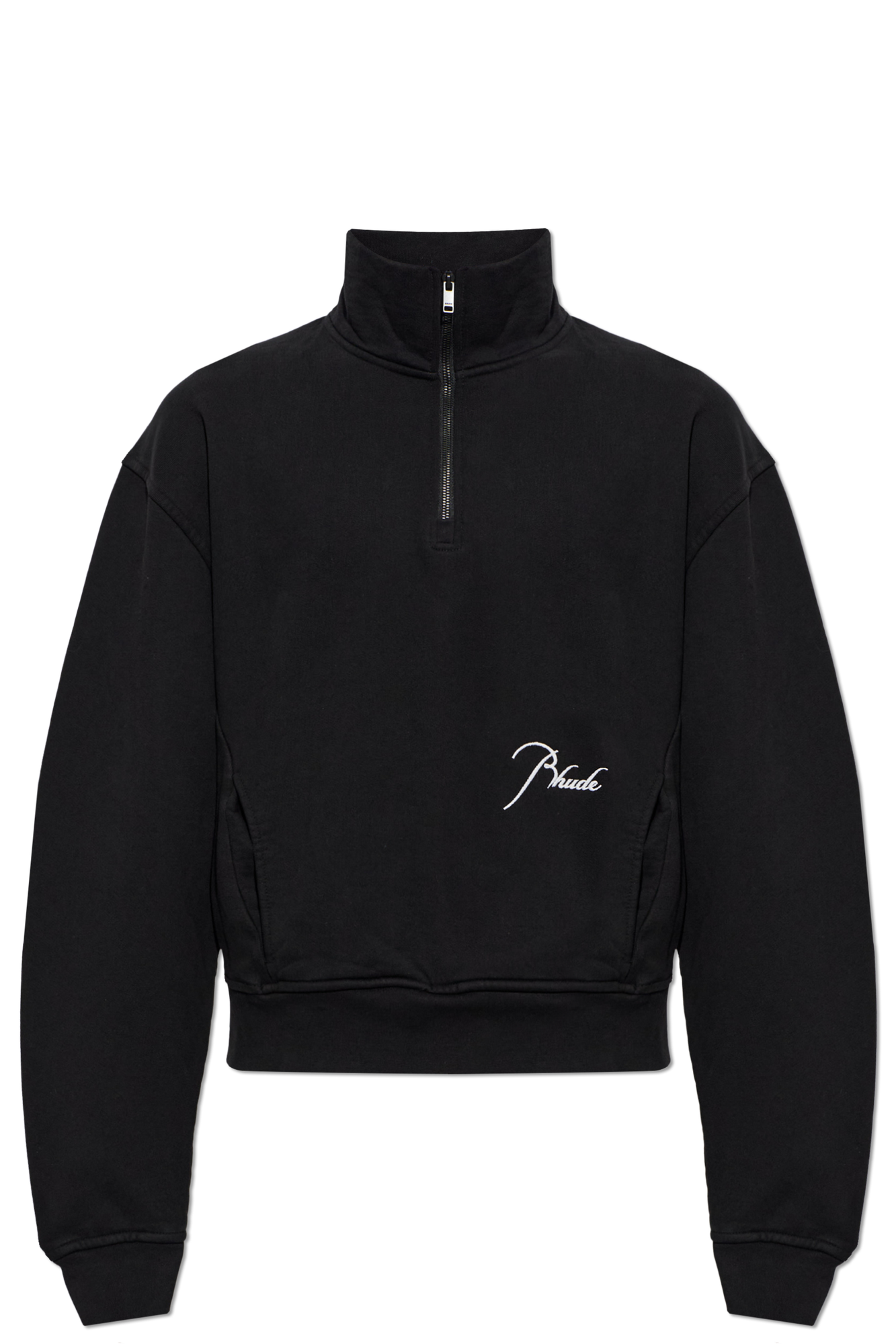 Rhude Bluza Z Wyszytym Logo, Mężczyźni, Czarny