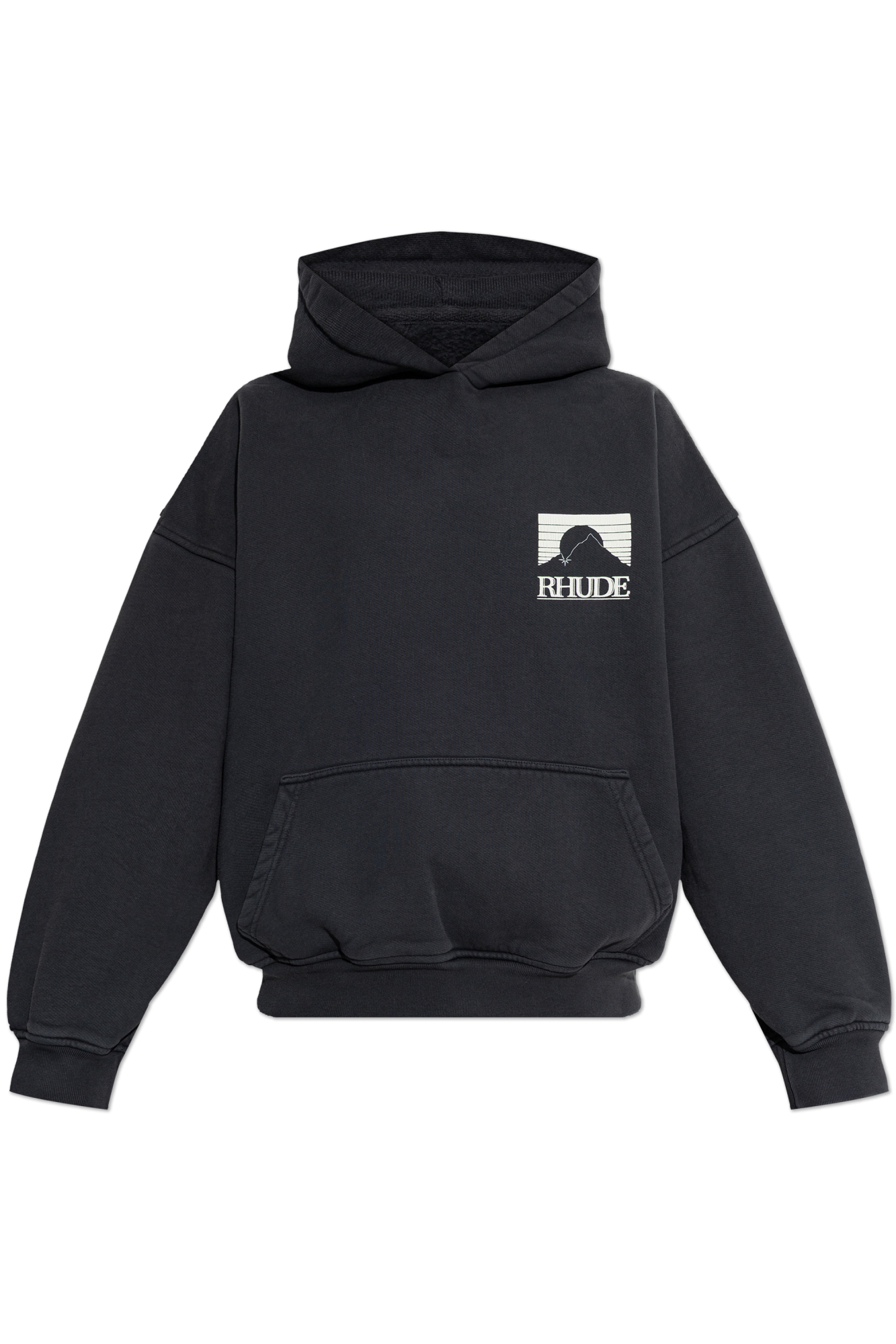 Rhude Bluza Z Logo, Mężczyźni, Czarny