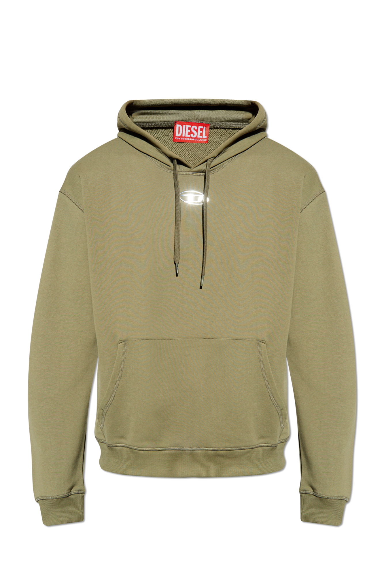 Diesel Bluza Z Logo `S-NORM-HOOD-IOD`, Mężczyźni, Zielony