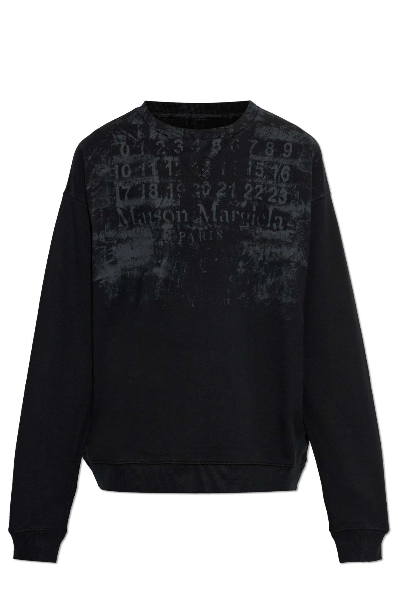 Maison Margiela Bluza Z Nadrukiem, Mężczyźni, Czarny