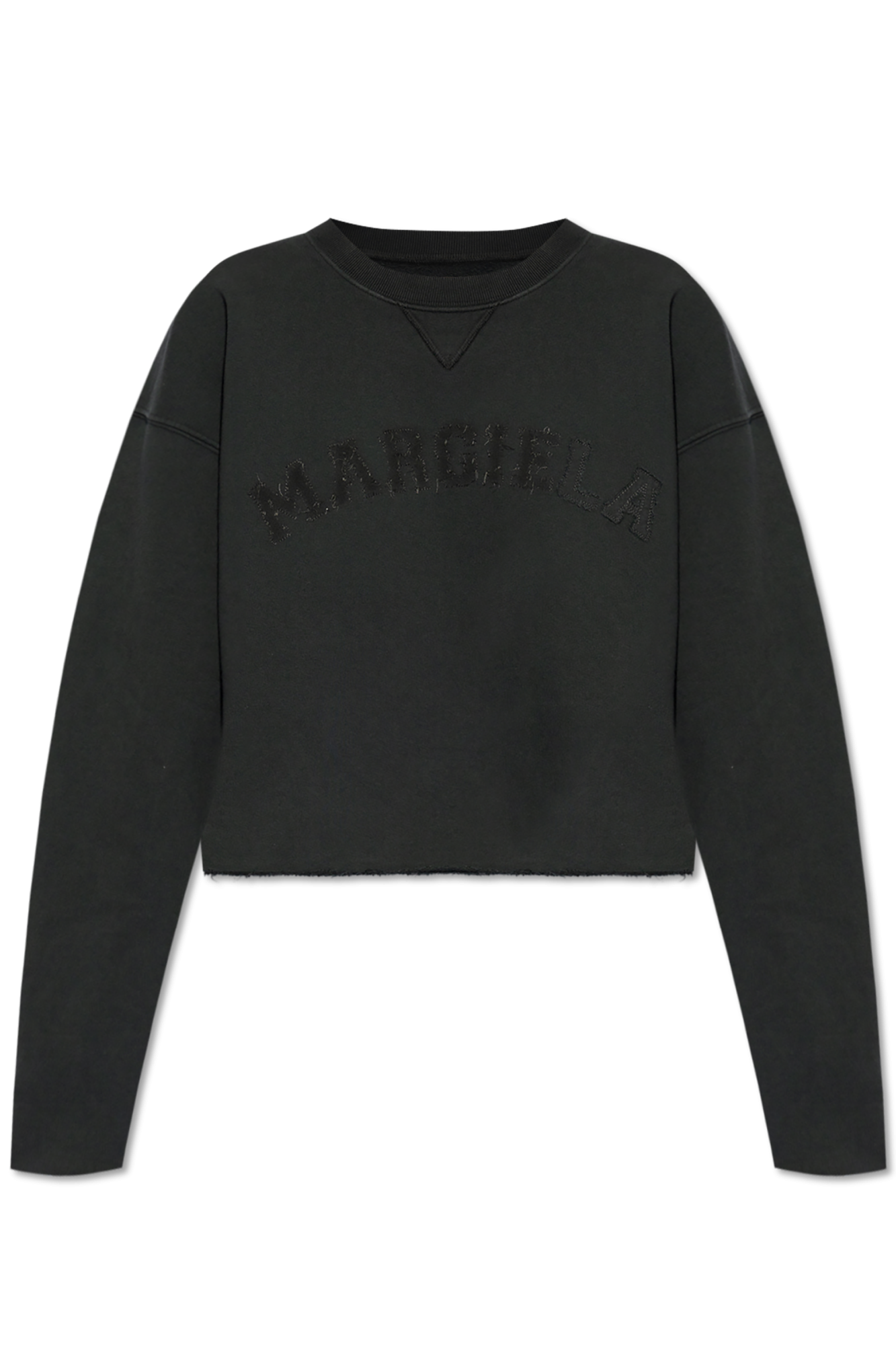 Maison Margiela Bluza Z Wyszytym Logo, Kobiety, Czarny
