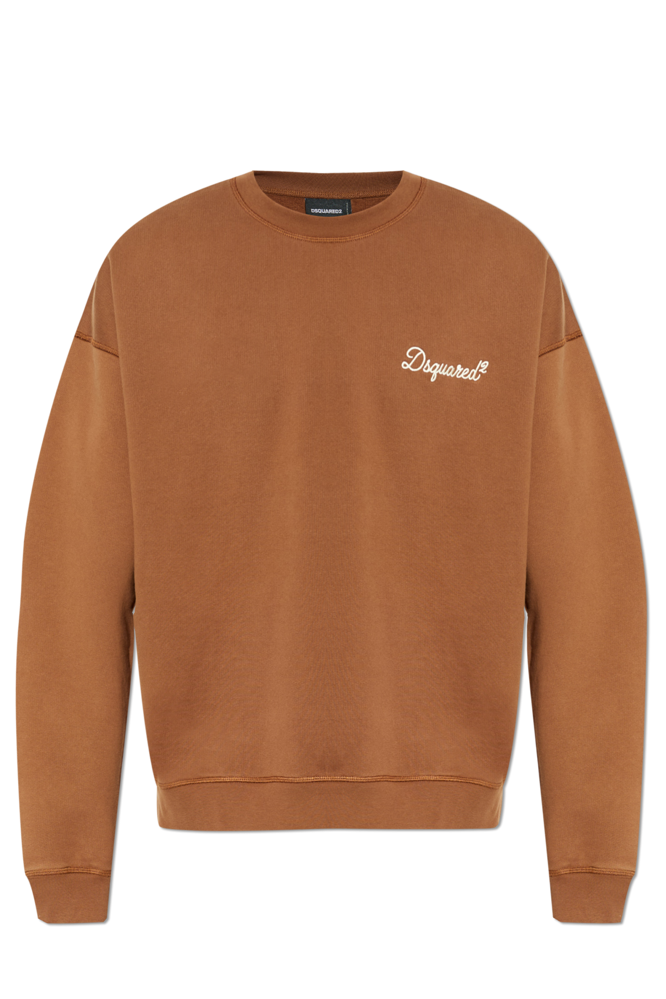 Dsquared2 Bluza Z Wyszytym Logo, Mężczyźni, Brązowy