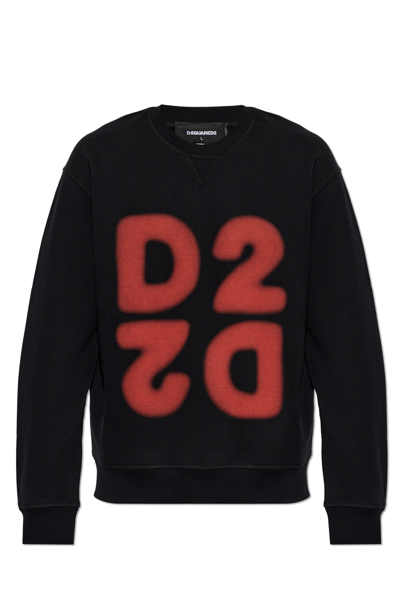 Dsquared2 Bluza Z Nadrukowanym Logo, Mężczyźni, Czarny
